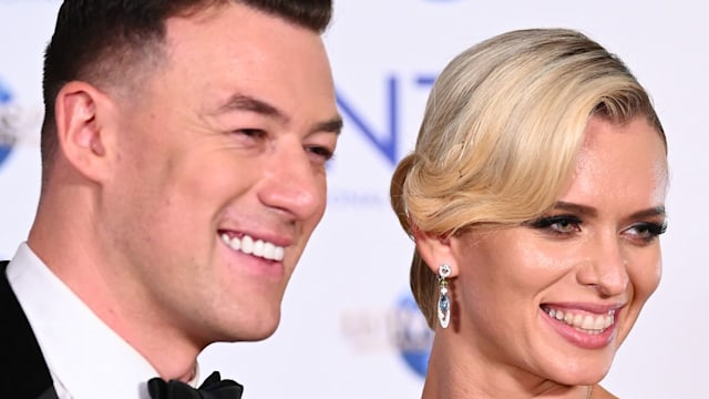 Kai Widdrington and  Nadiya Bychkova pose in the press room at the National Television Awards 2023 at The O2 Arena on September 5, 2023 in London, England. (Photo by Joe Maher/WireImage)