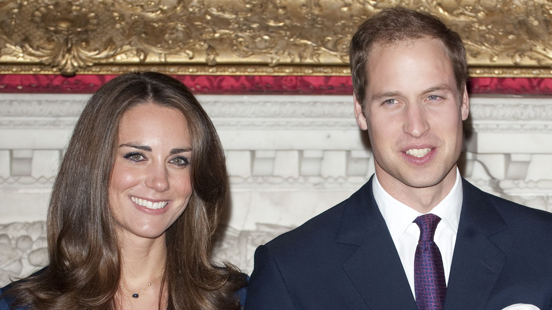 Prince William and Kate Middleton after confirming their engagement