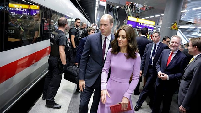 William and Kate train
