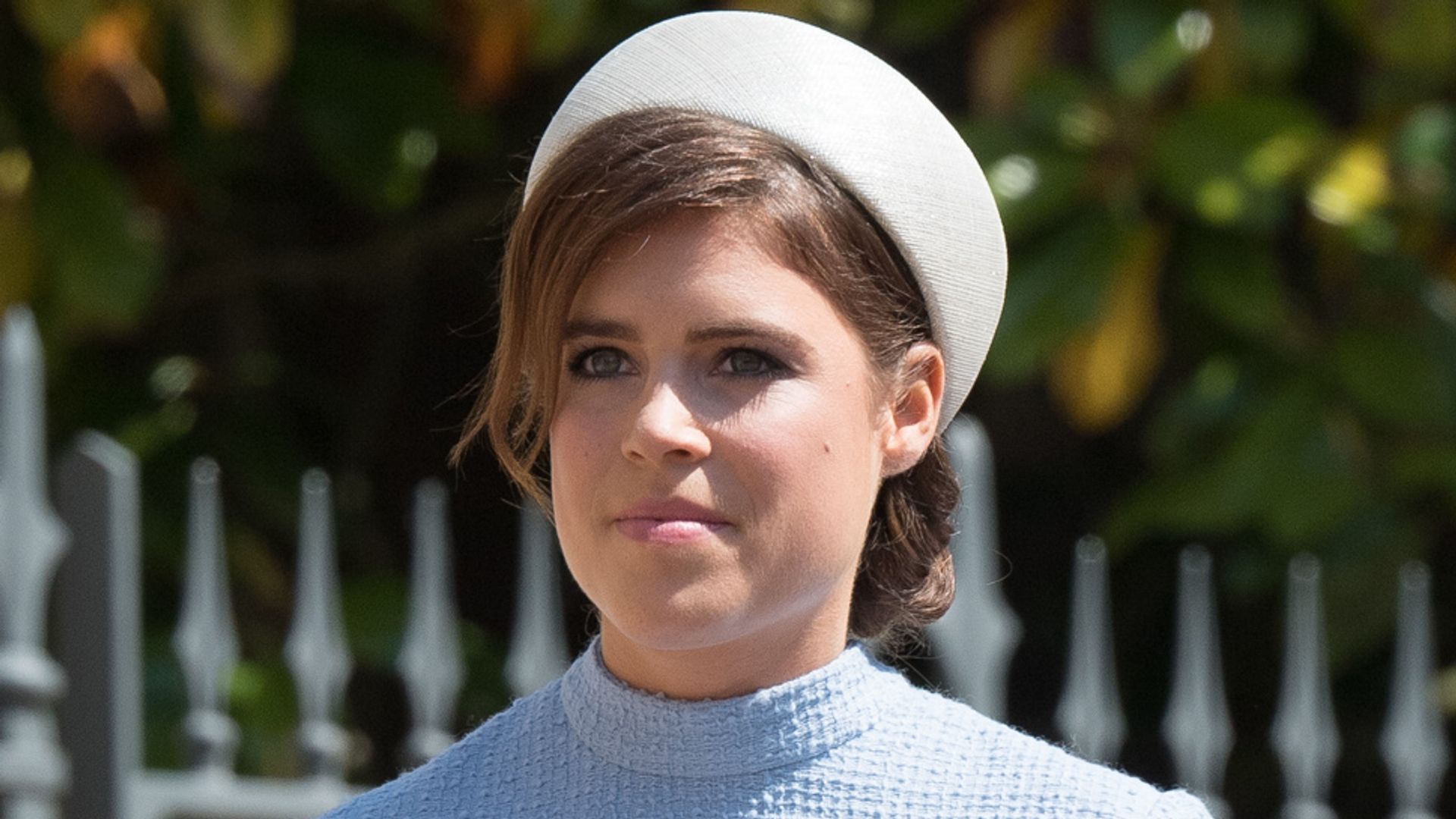 Princess Eugenie of York attends wedding of Prince Harry to Ms Meghan Markle at St George's Chapel, Windsor Castle on May 19, 2018 in Windsor, England. P