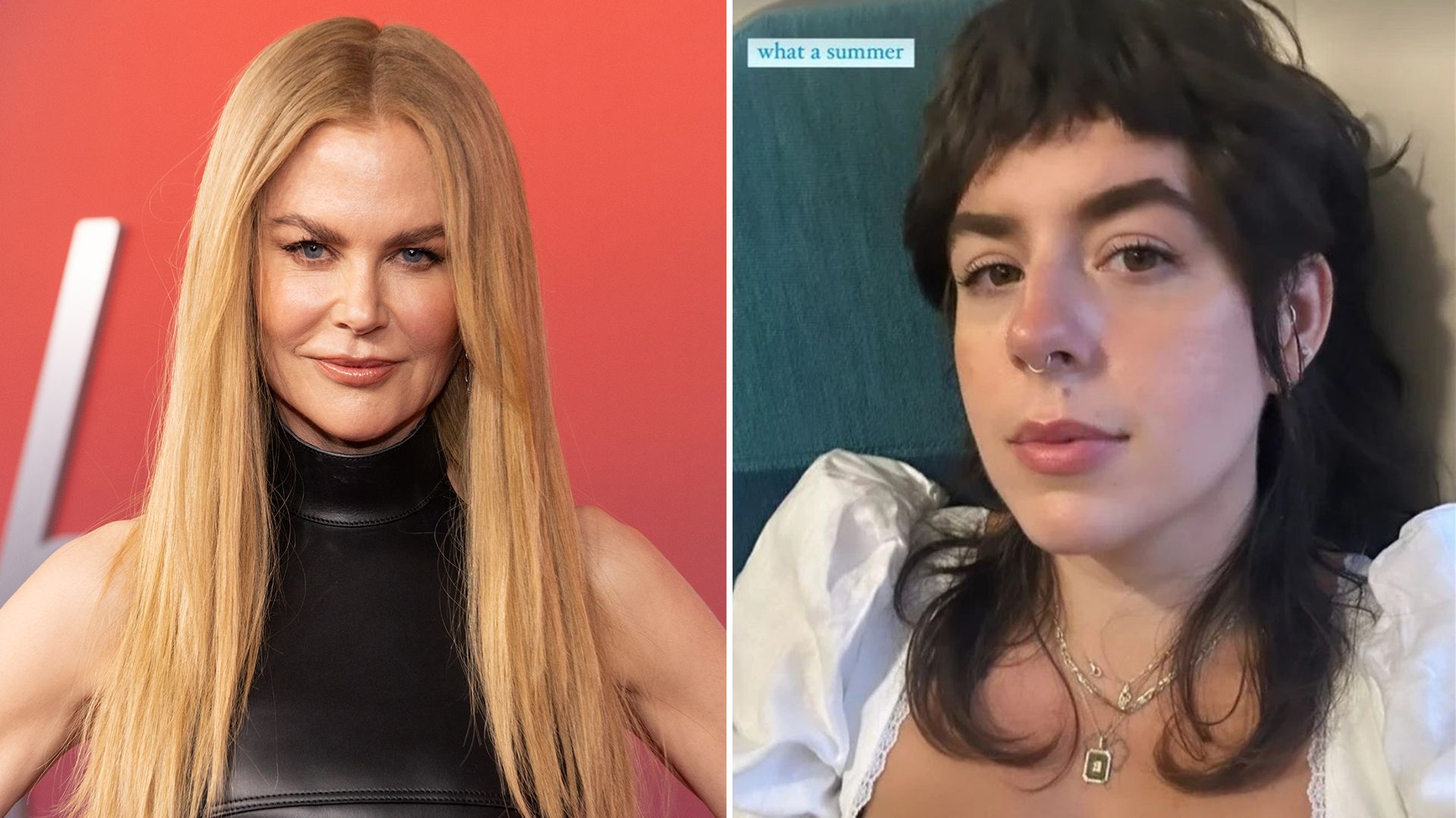 split photo of nicole kidman and bella cruise