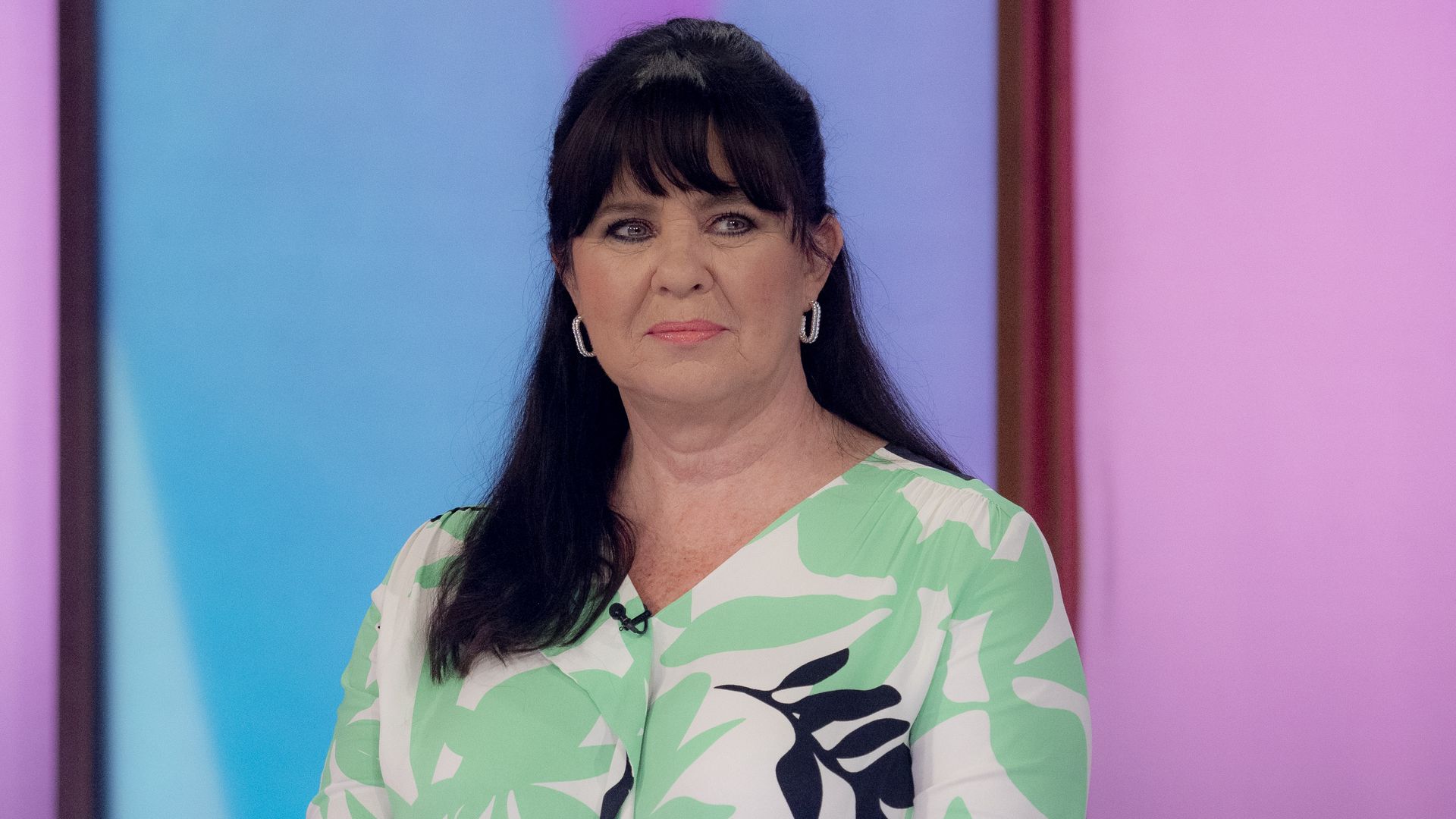 Coleen Nolan in a green floral top on Loose Women