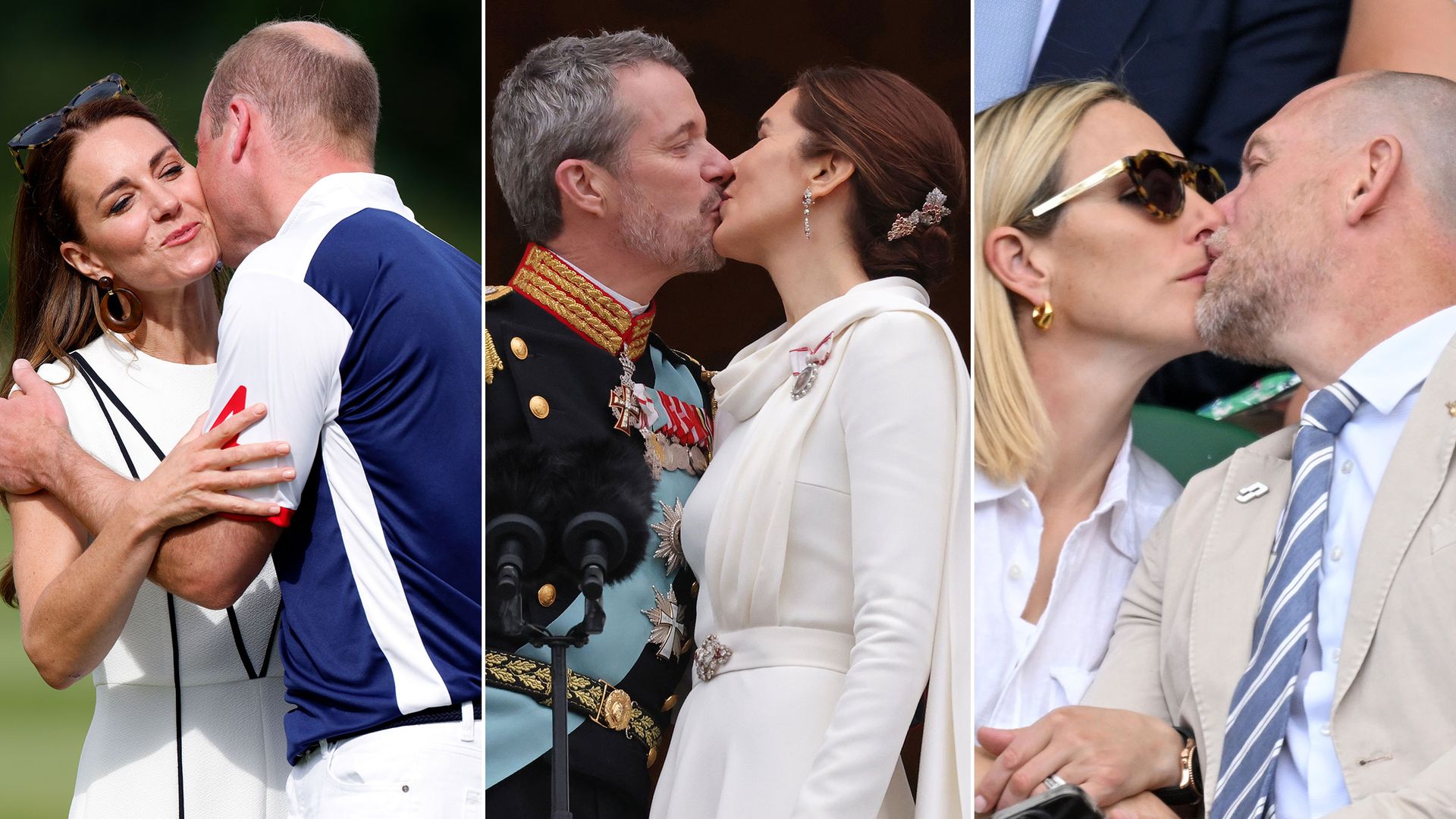 Royals kissing