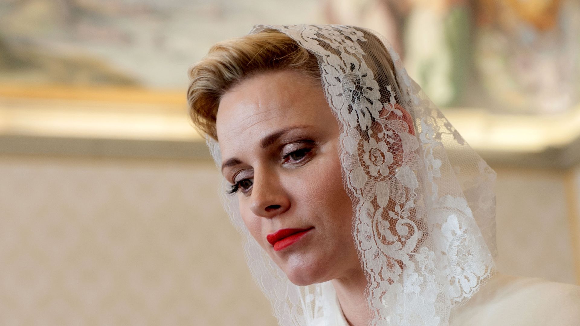 Princess Charlene's white veil is deeply symbolic