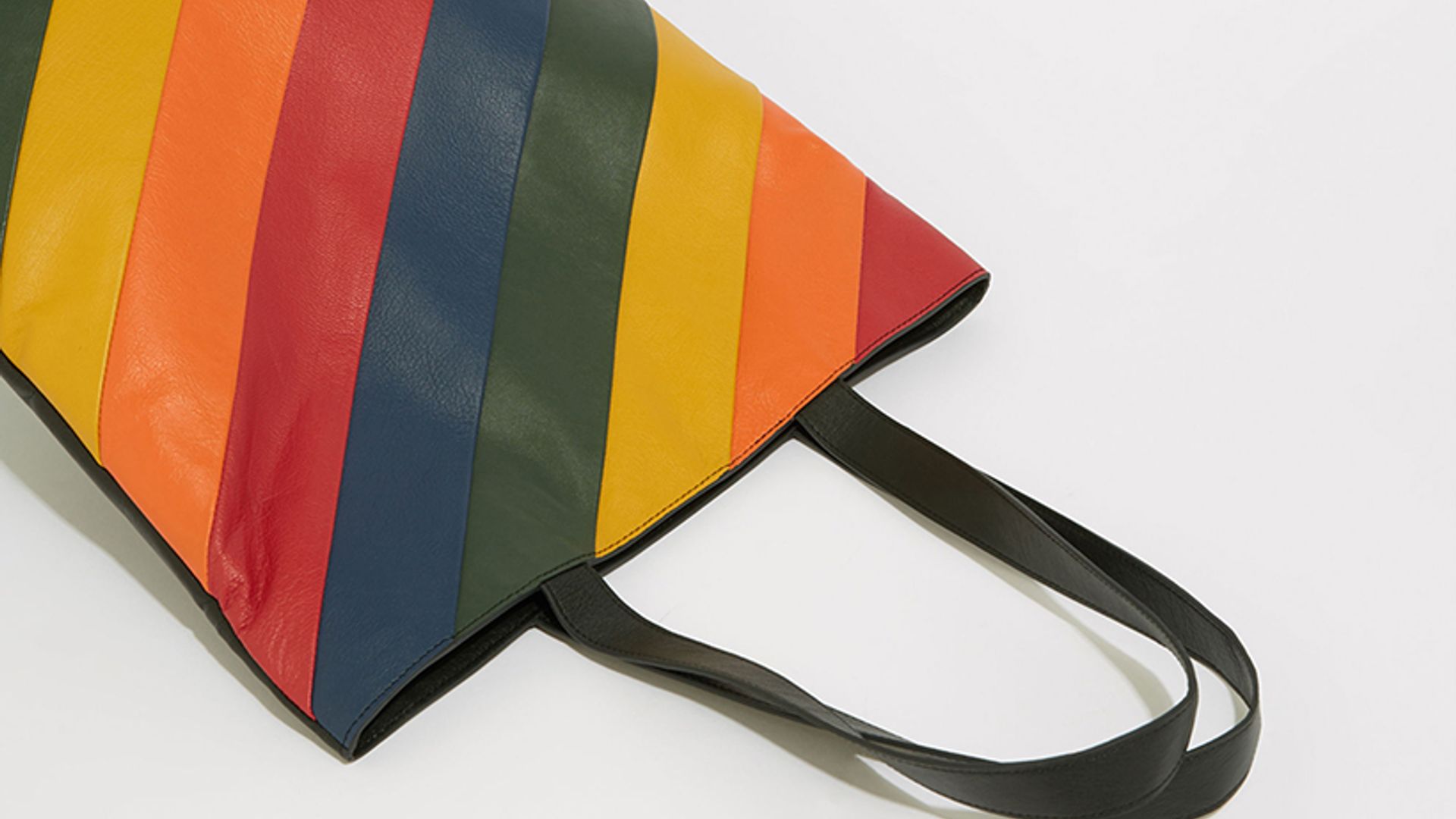 rainbow striped bag