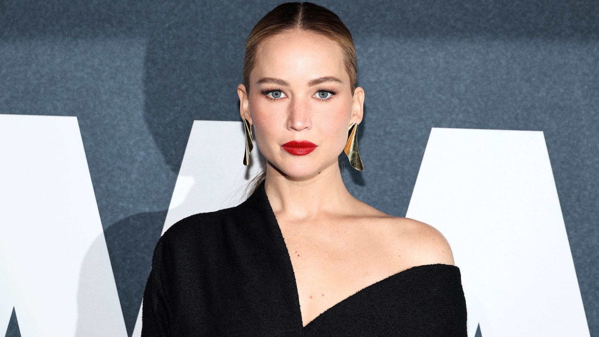 Jennifer Lawrence steals the show in a black off-the-shoulder dress at New York event