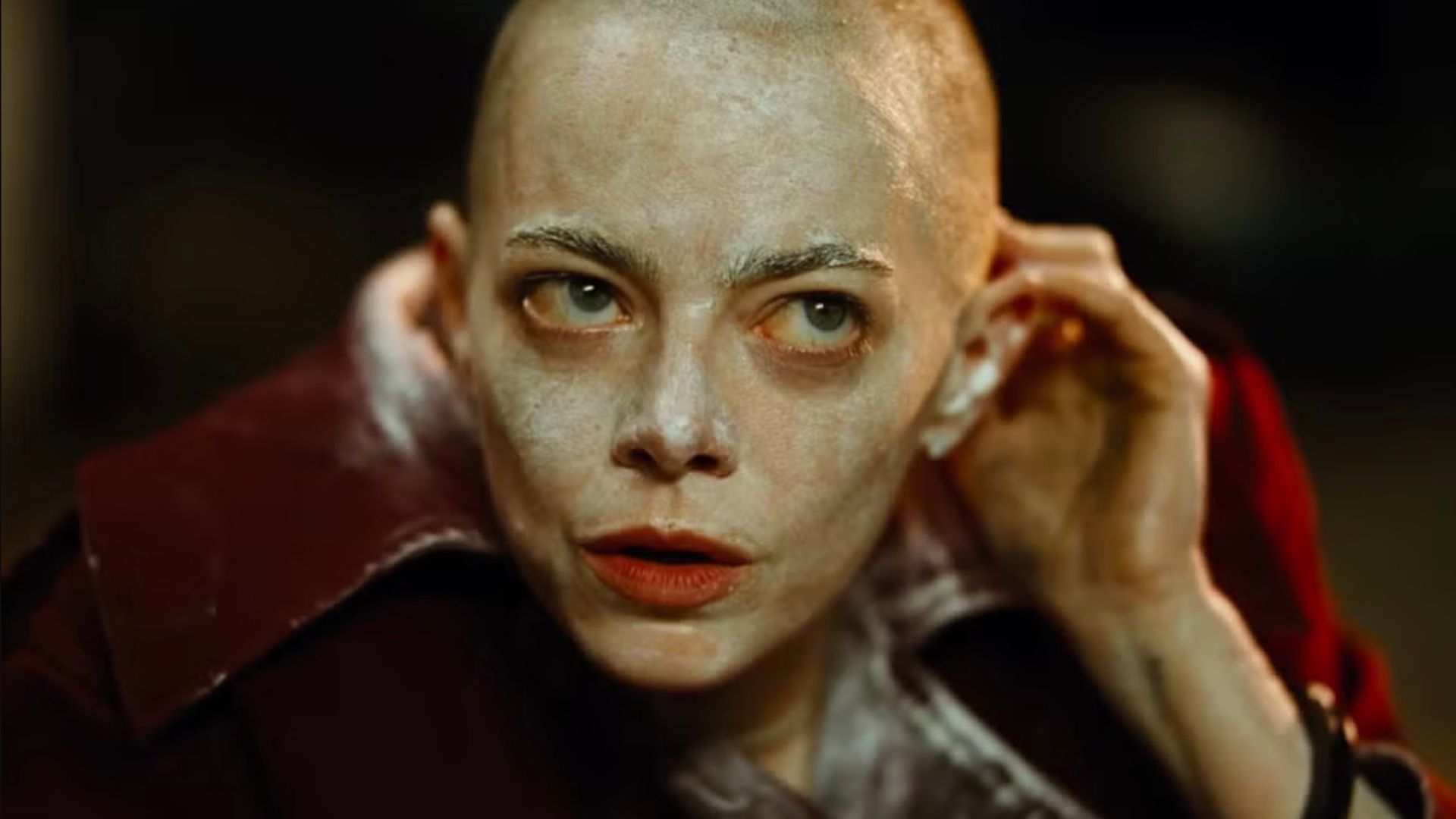 Emma Stone plays a captured CEO in Bugonia 