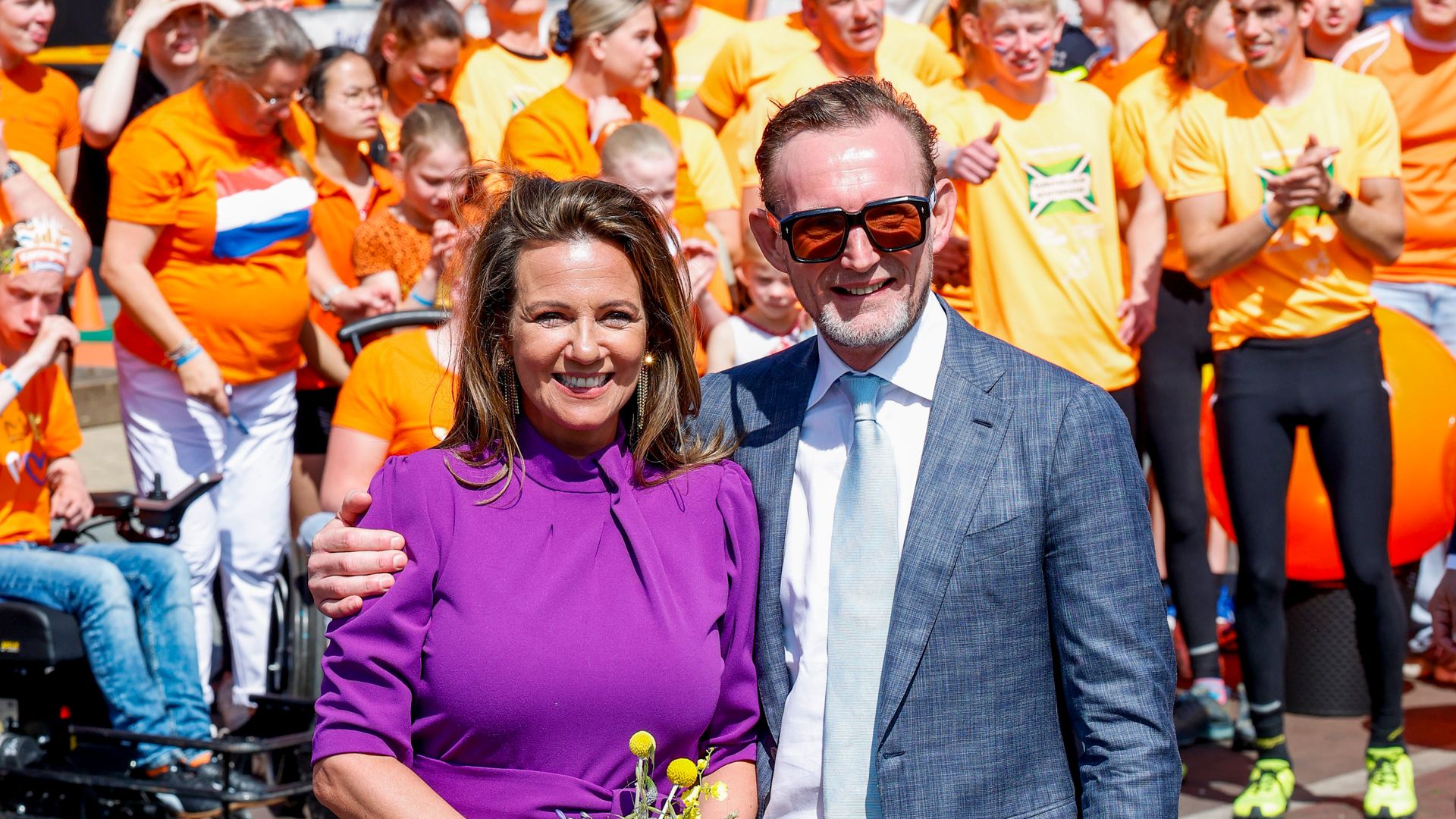 Princess Annette of The Netherlands and Prince Bernhard of The Netherlands during the King's Day celebration on April 26, 2025