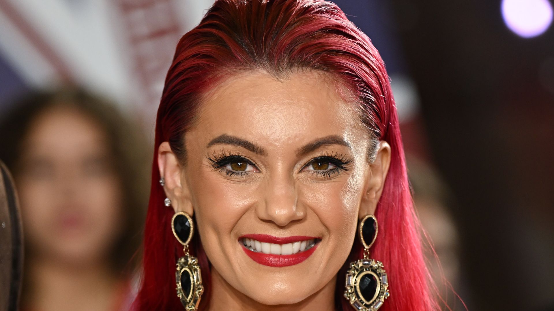 Dianne Buswell in black-and-white dress