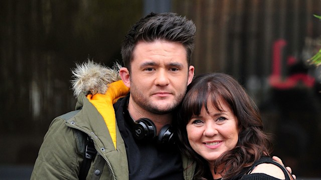 Coleen Nolan hugging son Shane