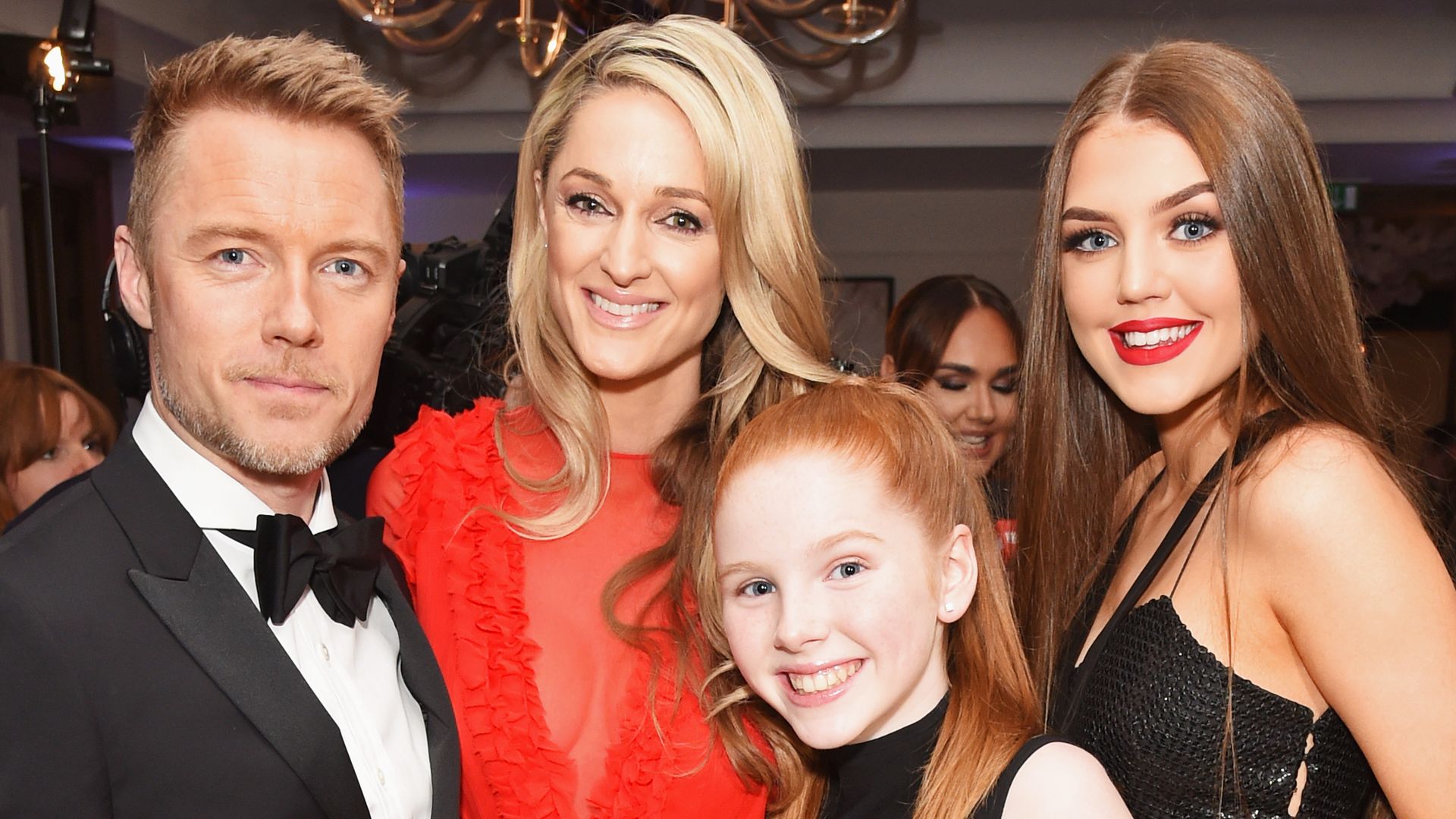 Ronan Keating, Storm Keating with his two teen daughters