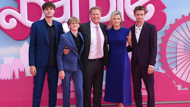 Will Ferrell and wife Viveca with their sons Mattias, Axel, and Magnus