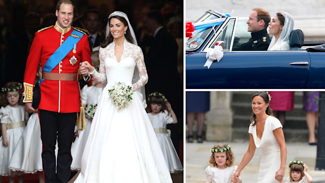 Prince William and Princess Kate on their wedding day