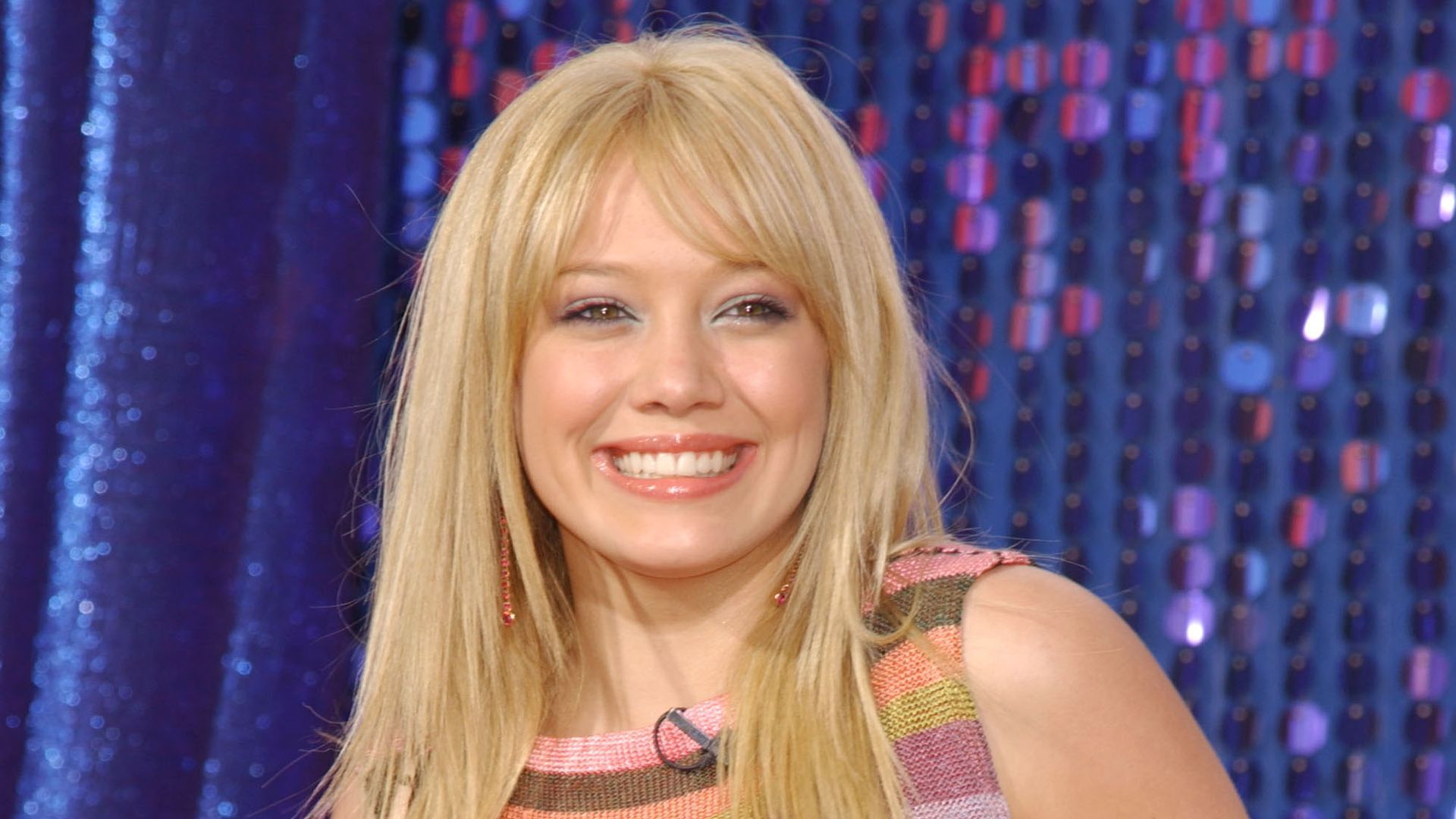 hilary duff young striped shirt