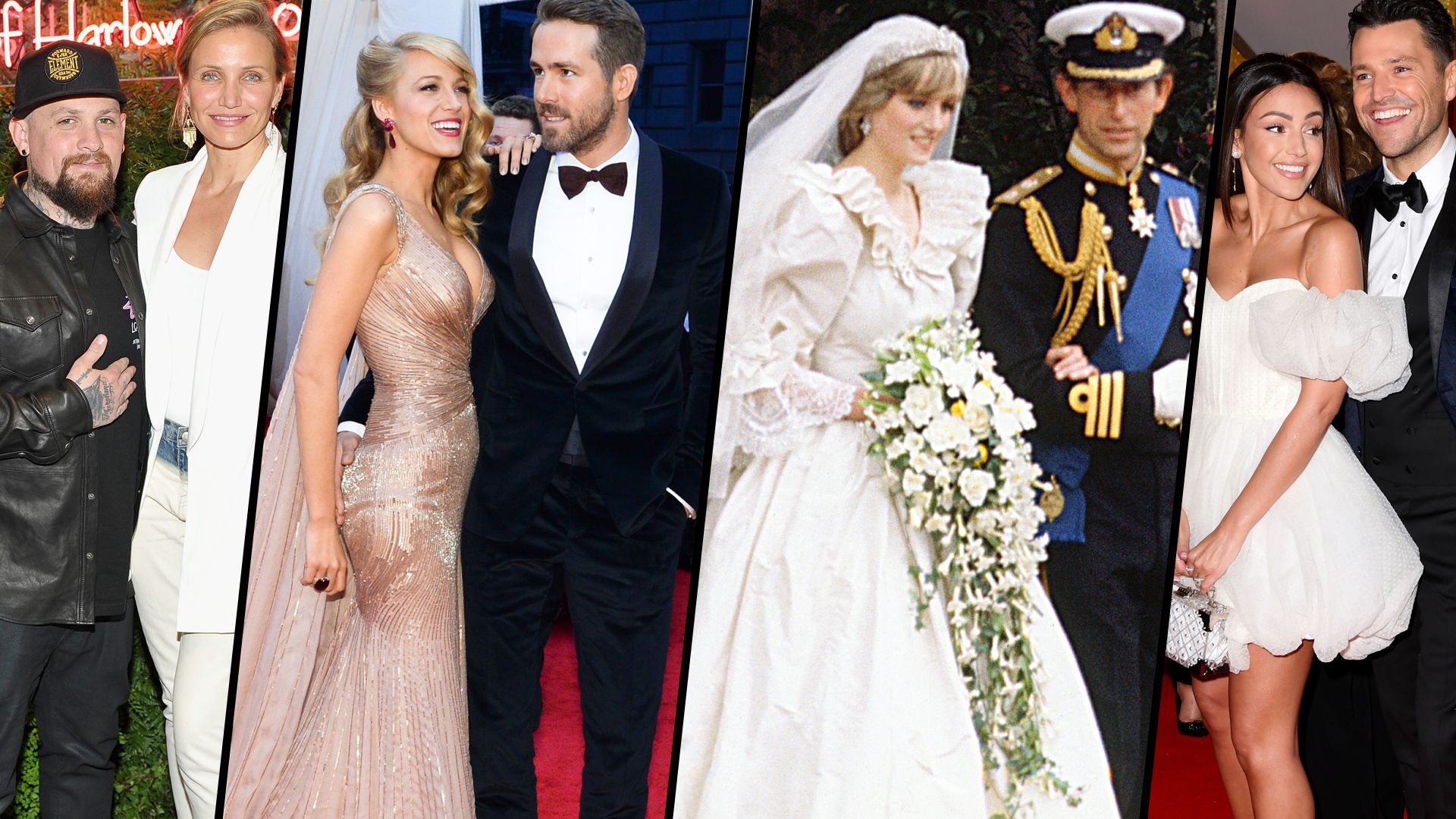 Celebrity couples including Blake Lively and Ryan Reynolds and Cameron Diaz and Benji Madden