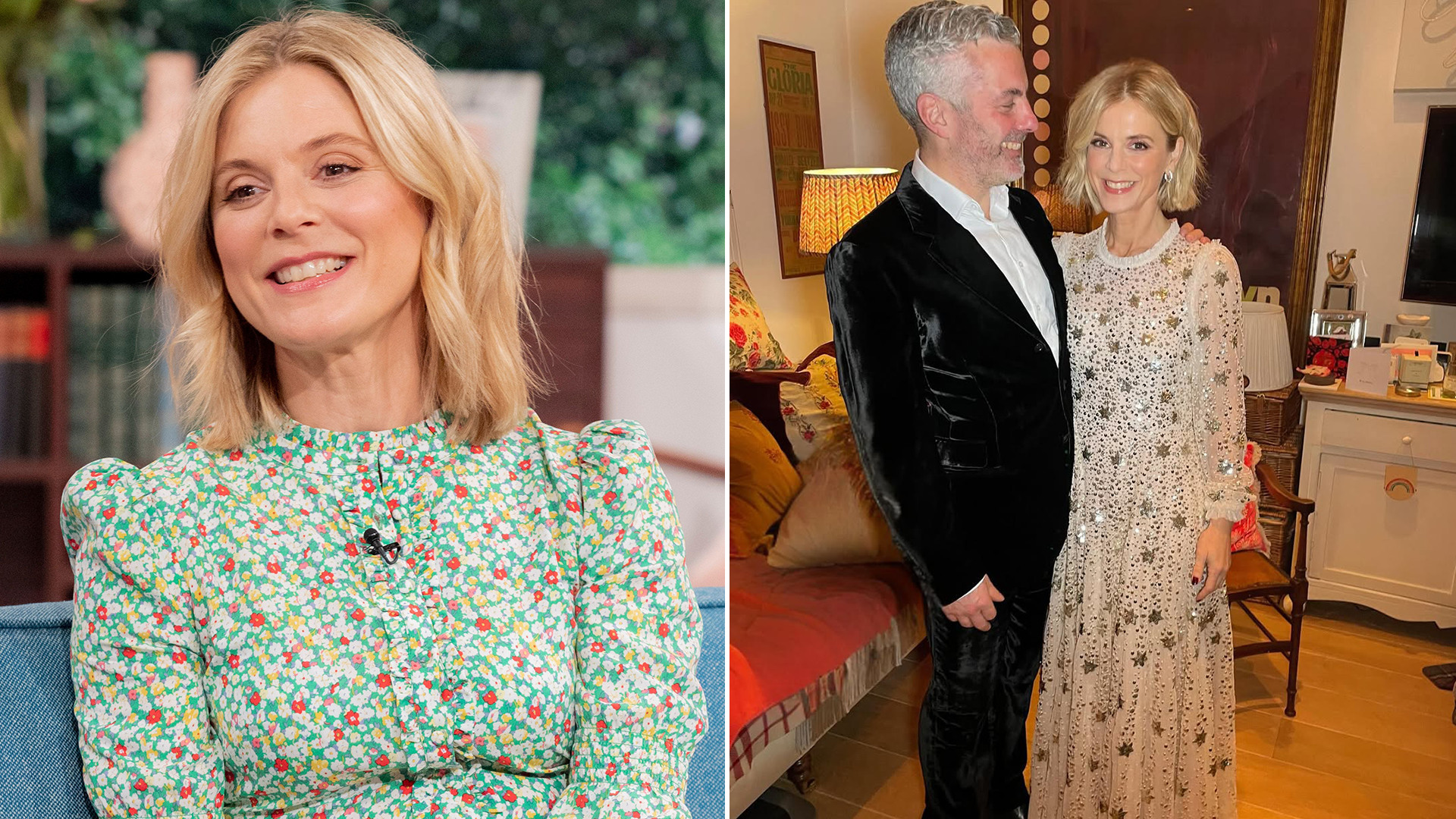 Emilia Fox’s arty living room at private home with boyfriend