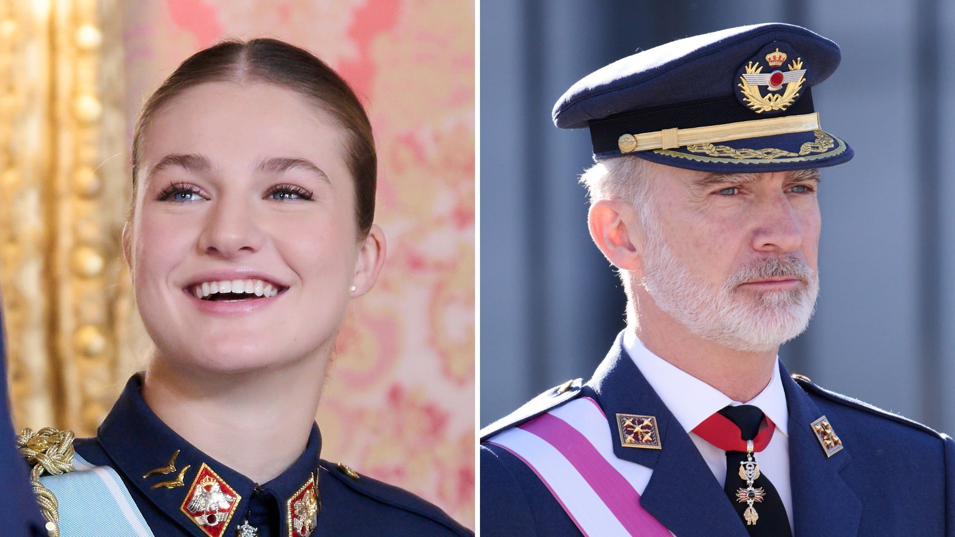 Princess Leonor is the spitting image of father King Felipe in military uniform