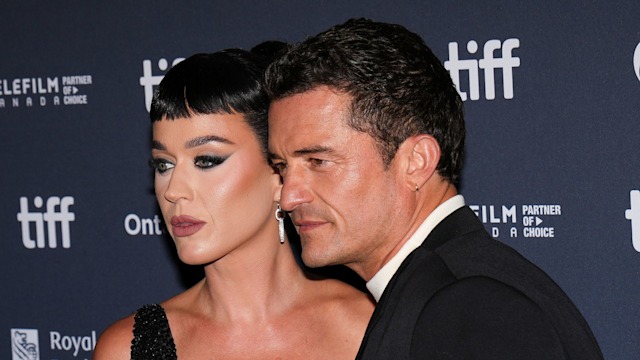 Katy Perry and Orlando Bloom on the red carpet at the venice film festival