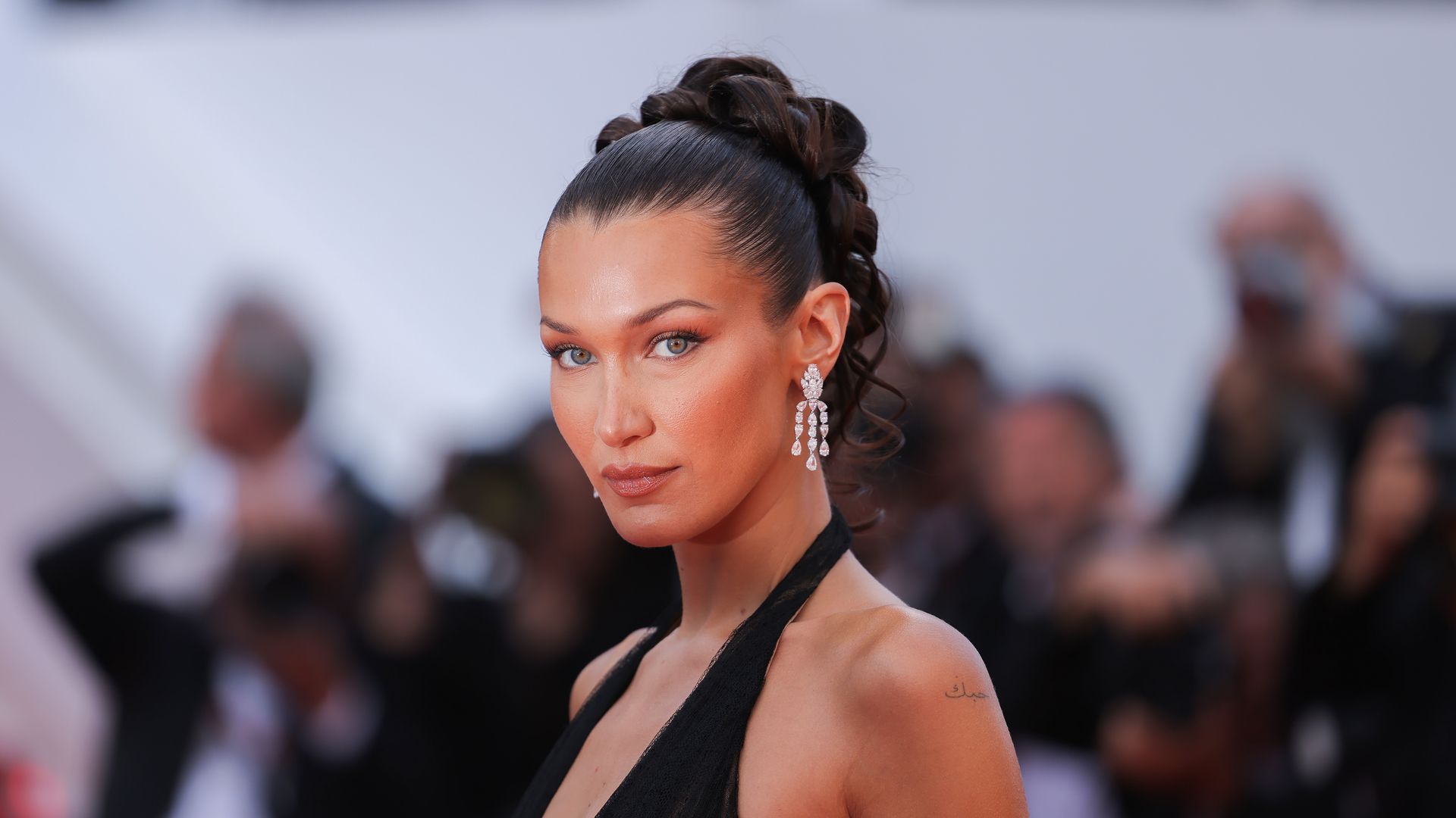 Bella Hadid’s ultra plunge gown is a lesson in ethereal dressing