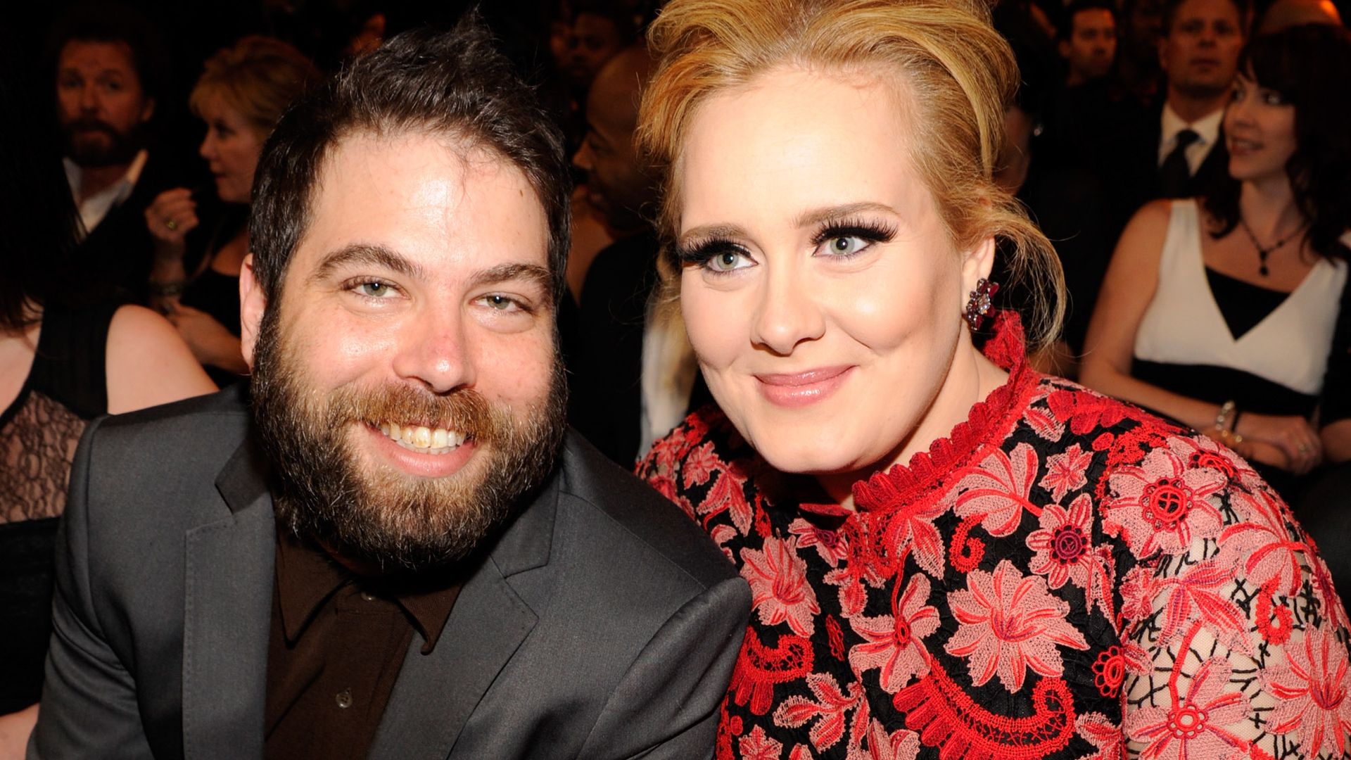 Adele smiling with her ex-husband Simon