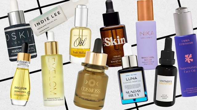 Assortment of luxury facial oils