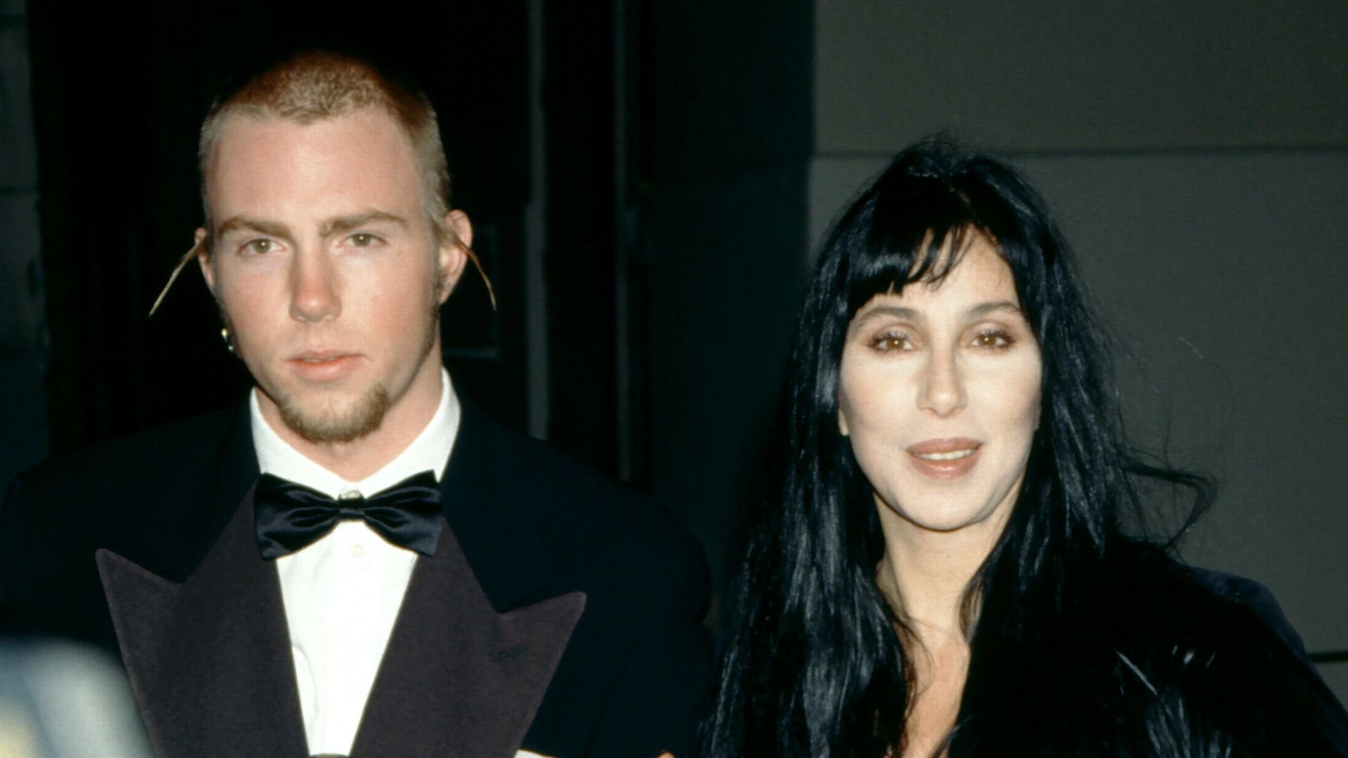 Elijah Blue Allman and Cher attend the 5th Annual Fire and Ice Ball to Benefit Revlon UCLA Women Cancer Center on December 7, 1994 at the 20th Century Fox Studios in Century City, California
