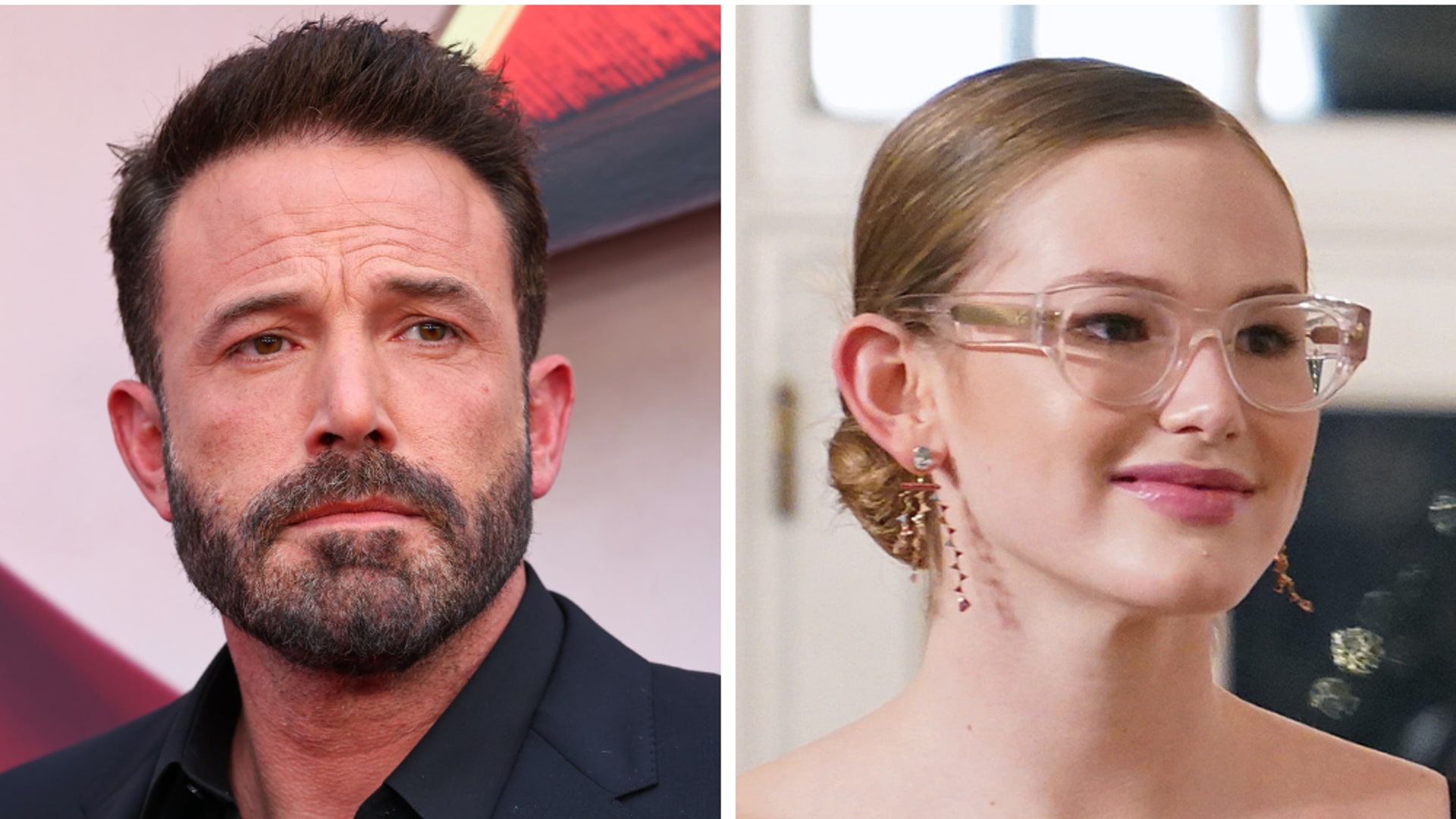 Ben Affleck Violet Affleck split image