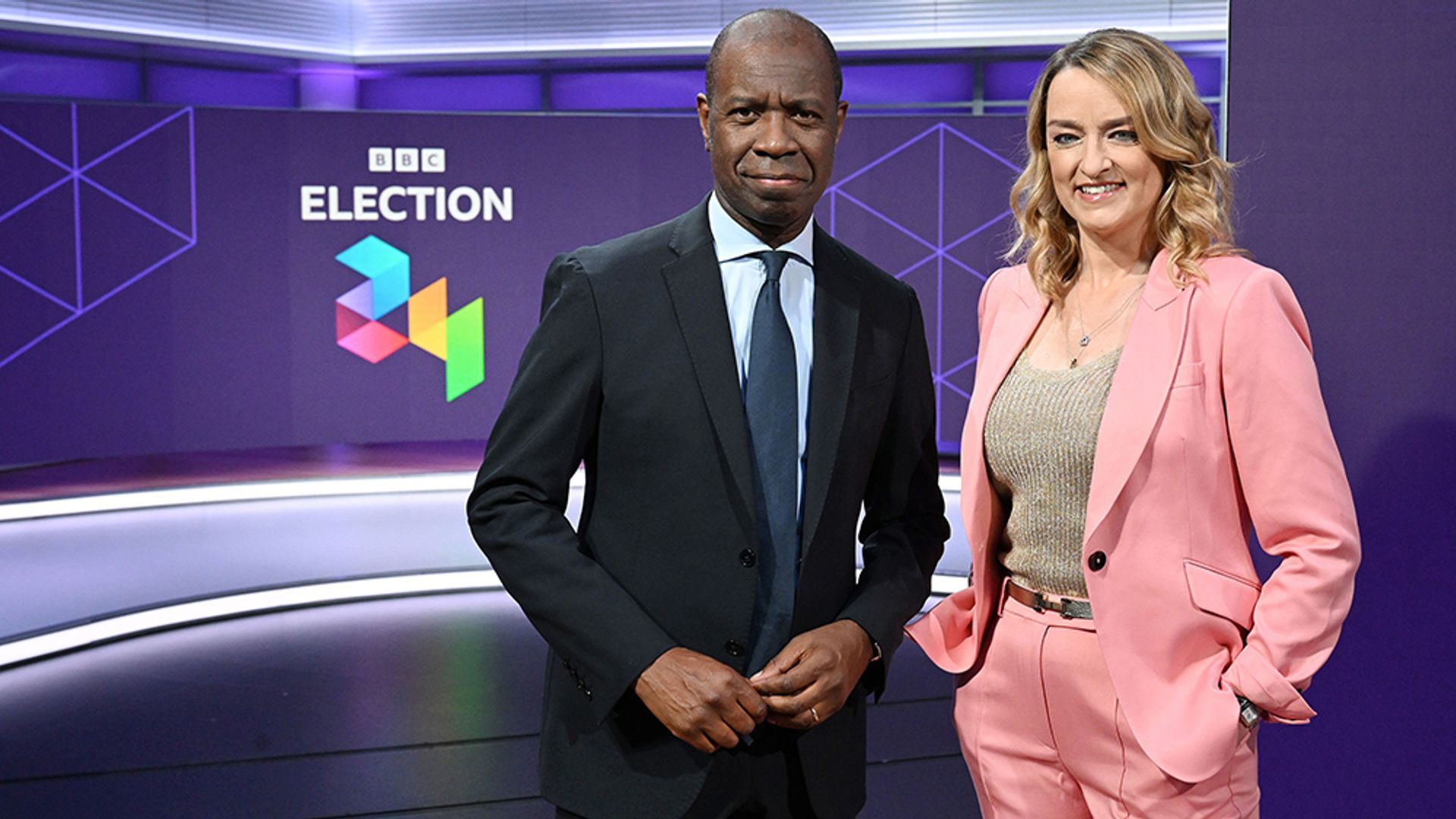 Laura Kuenssberg with Clive Myrie