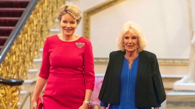 Queen Mathilde and Queen Camilla at Buckingham Palace