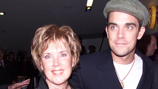 Robbie Williams with his mum Janet in 2002