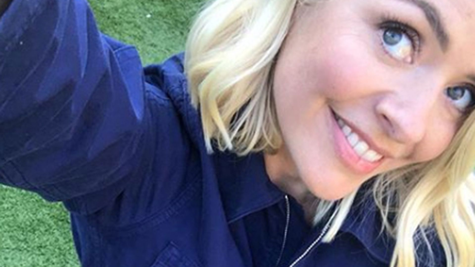 holly willoughby navy blue jumpsuit instagram
