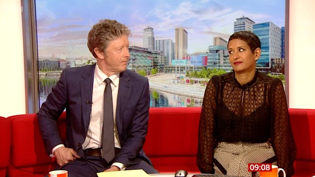 Charlie Stayt and Naga Munchetty hosting BBC Breakfast