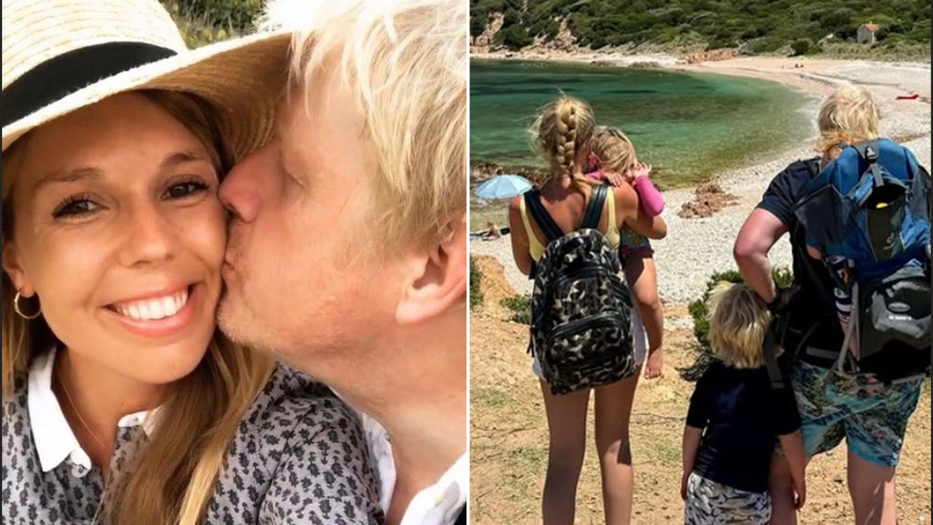 Carrie Johnson’s vibrant strawberry blonde son Frankie cuddles up to dad Boris in rare family photo from inside £35 million home