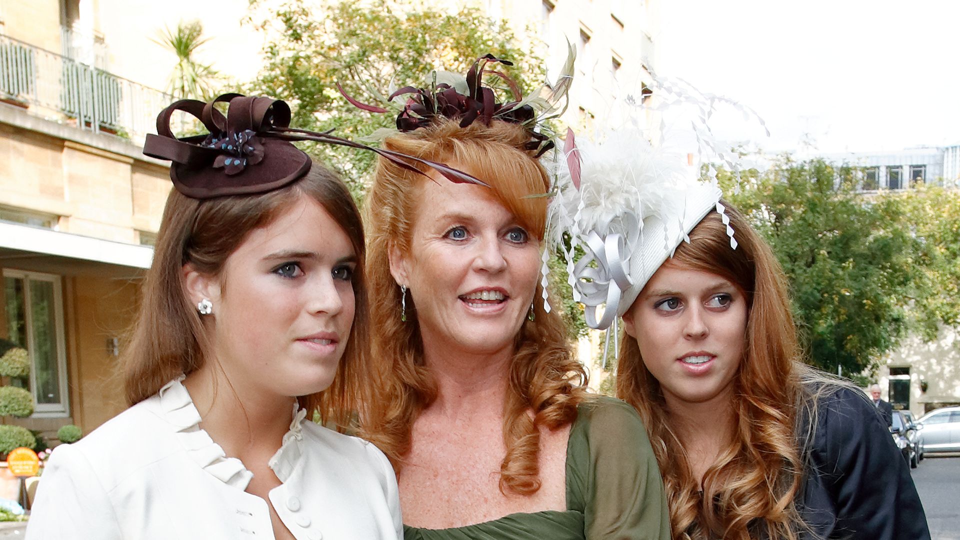 mother with two daughters at wedding 