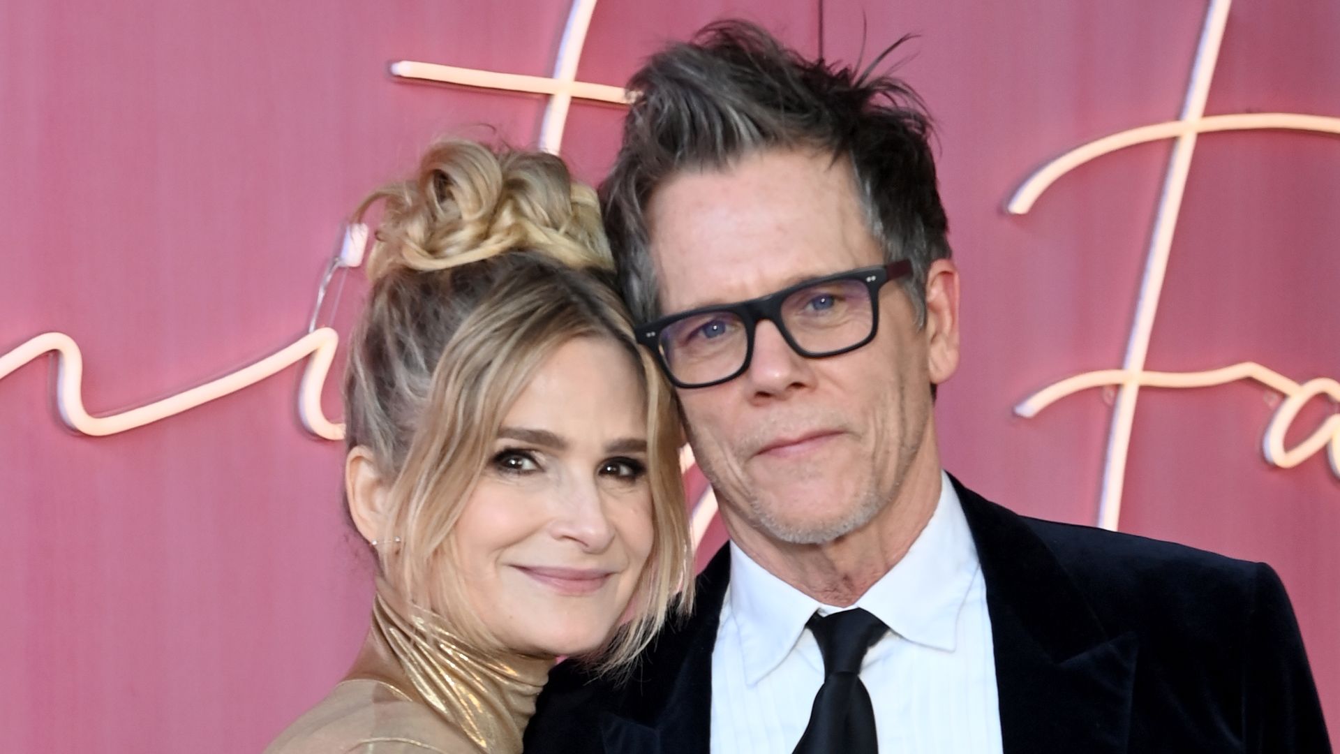 Kyra Sedgwick and Kevin Bacon attend the 2022 Vanity Fair Oscar Party hosted by Radhika Jones at Wallis Annenberg Center for the Performing Arts on March 27, 2022 in Beverly Hills, California
