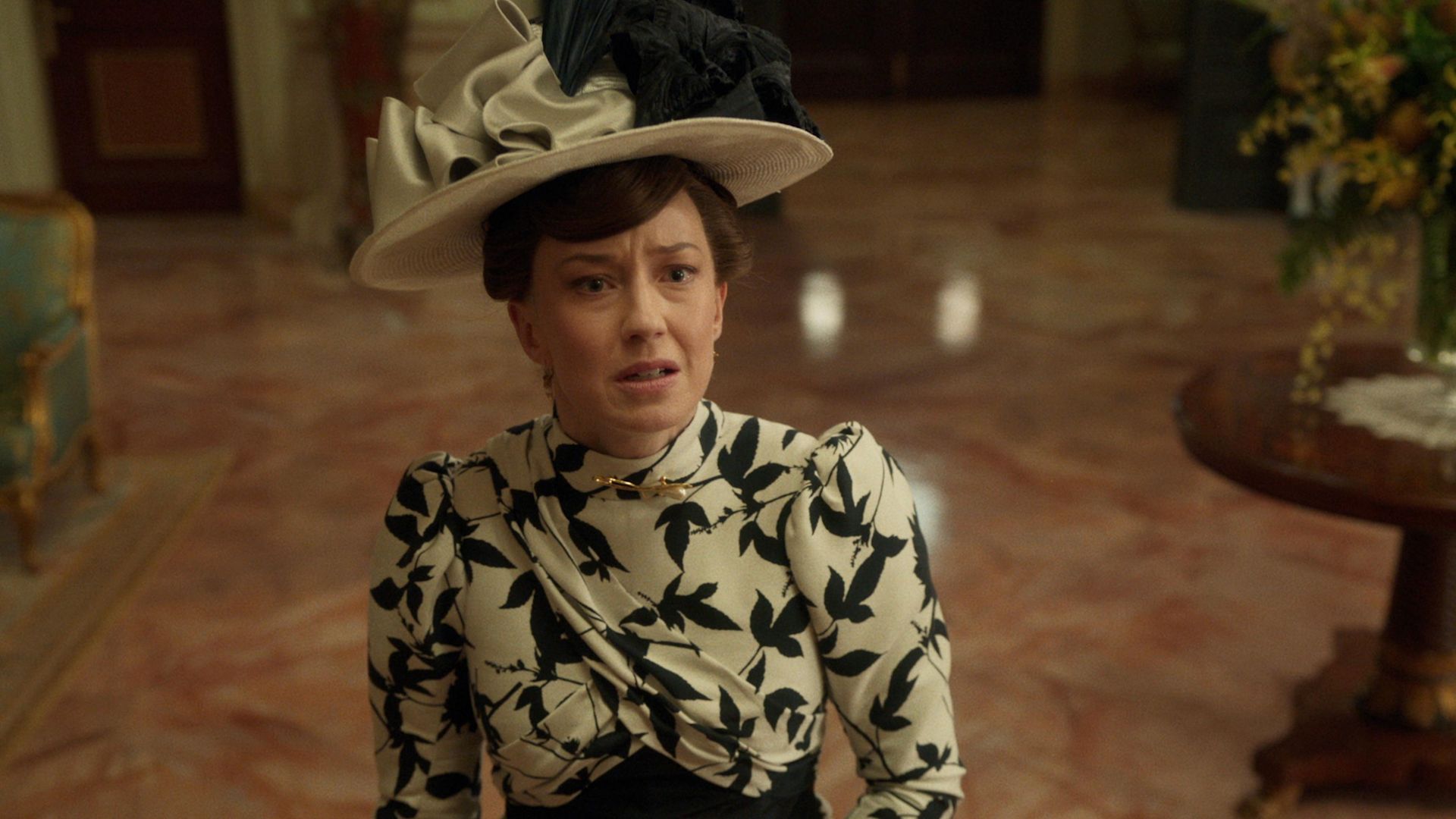 Carrie Coon looks desperate as Bertha Russell in The Gilded Age