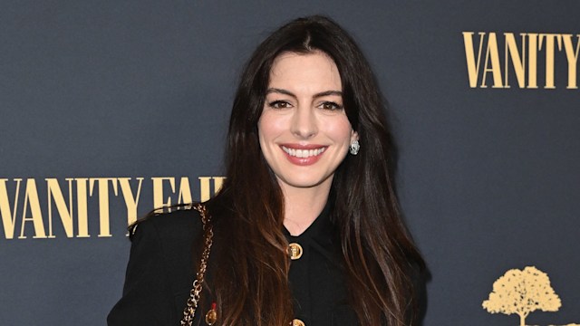 US actress Anne Hathaway attends "The Apprentice" NY premiere at the DGA theatre in New York, October 8, 2024