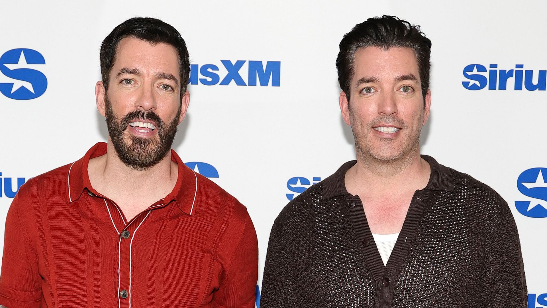 Drew Scott and Jonathan Scott visit SiriusXM Studios on July 09, 2025 in New York City