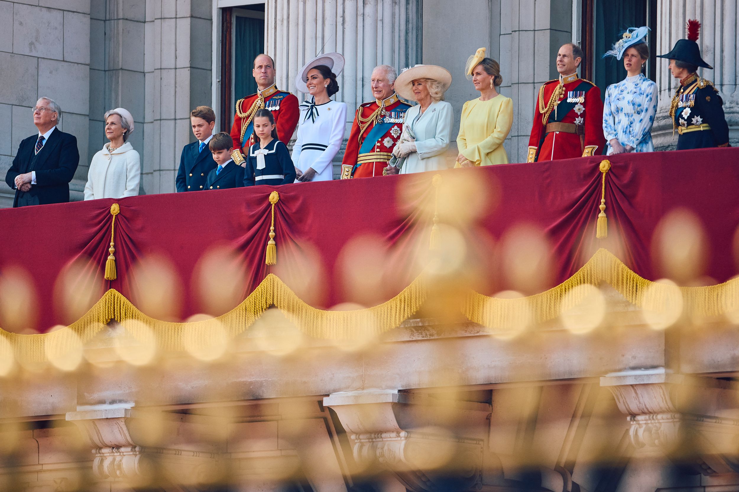 HELLO! was informed that a TV is placed in the balcony area during the royals' appearances