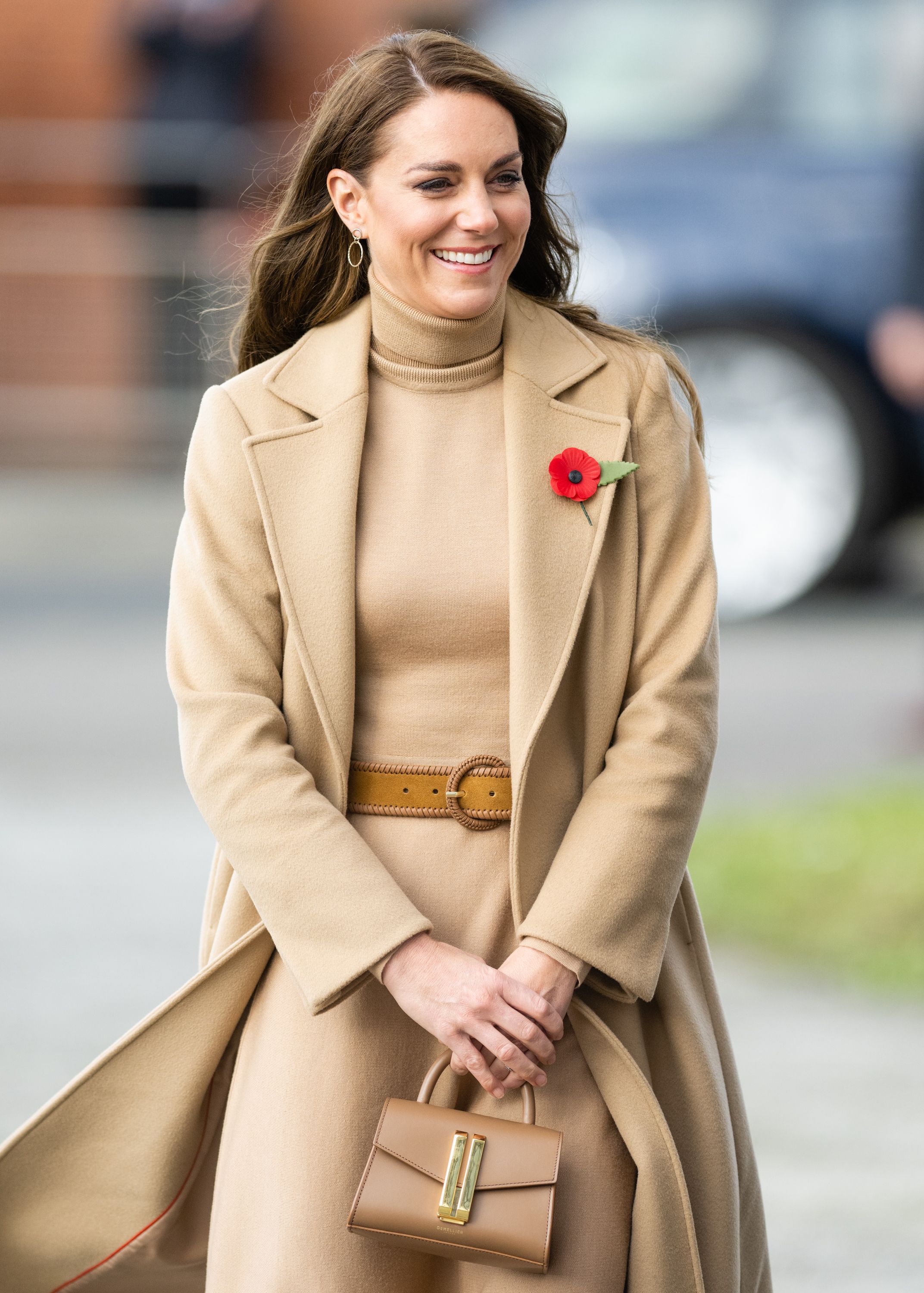 The Princess of Wales carrying DeMellier for a visit to The Street, a community hub that hosts local organisations to grow and develop their service, during their official visit to Scarborough on November 03, 2022 in Scarborough, England.