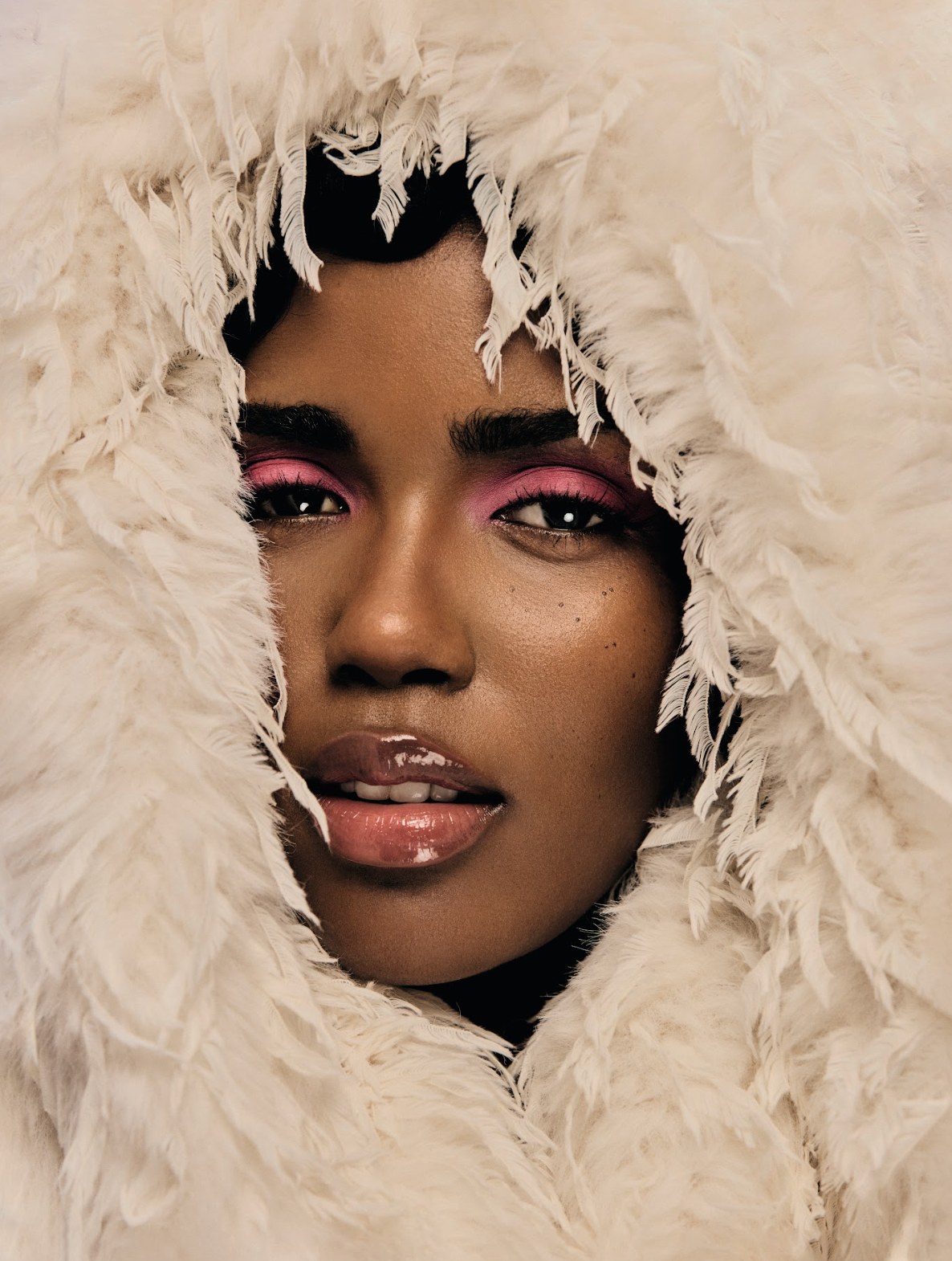 Coat, £730, Longchamp, LV Ombres Eyeshadow Palette in Dazzling Gaze, £190, Louis Vuitton Beauté