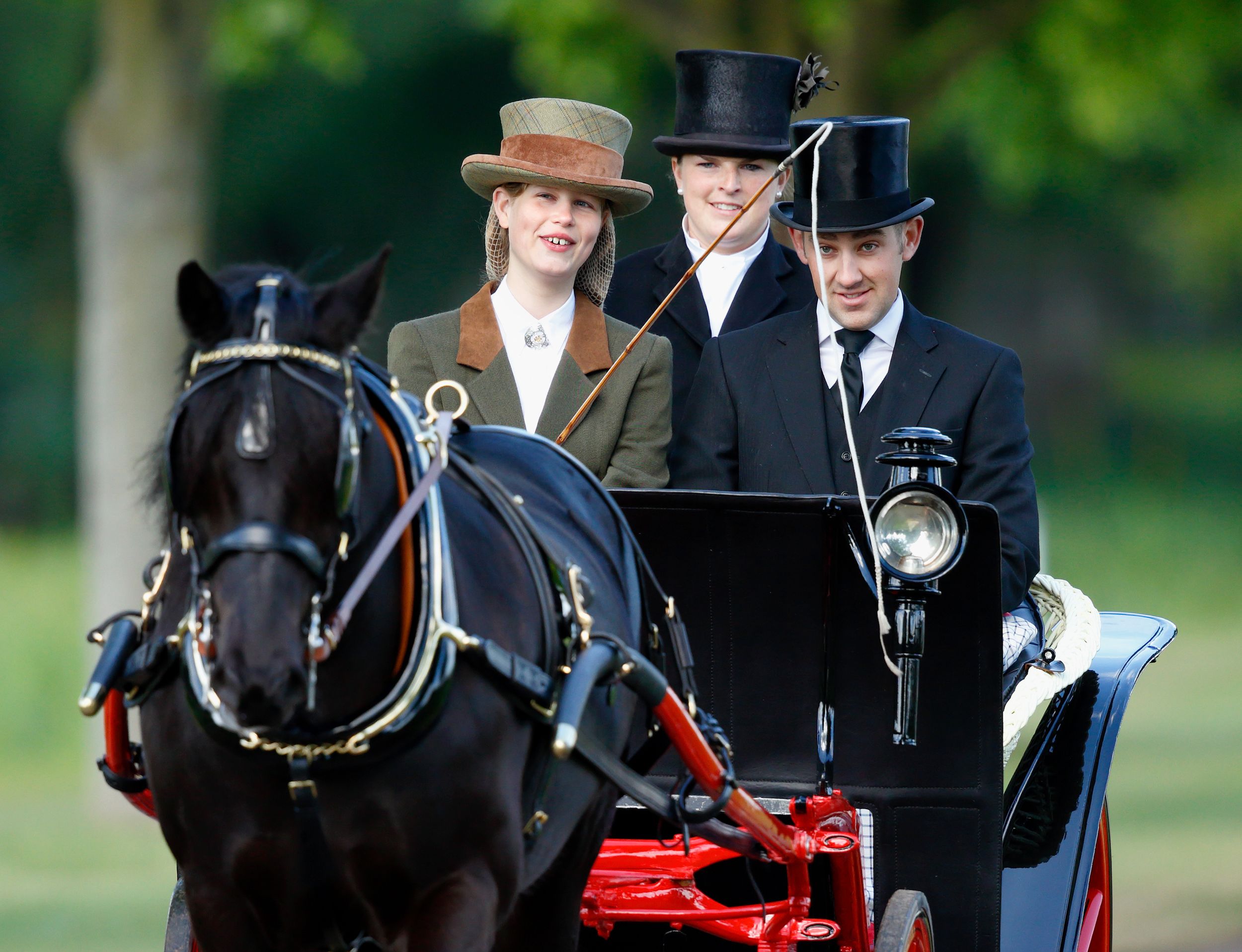 Льюис сфотографирован на Королевской Виндзорской выставке лошадей в мае 2017 года.