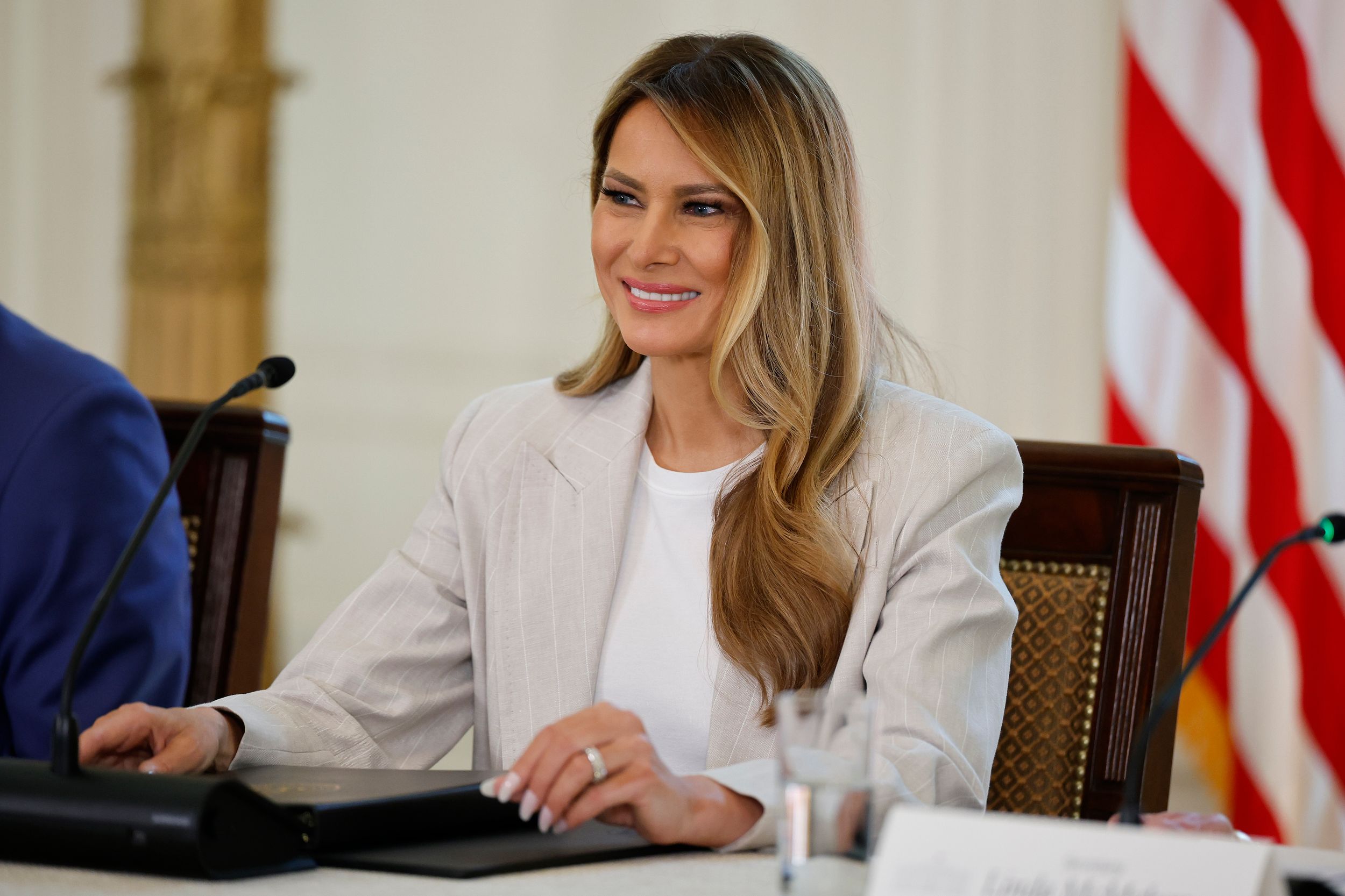 The first lady hosted a meeting of the White House Task Force on Artificial Intelligence Education in September 2025 