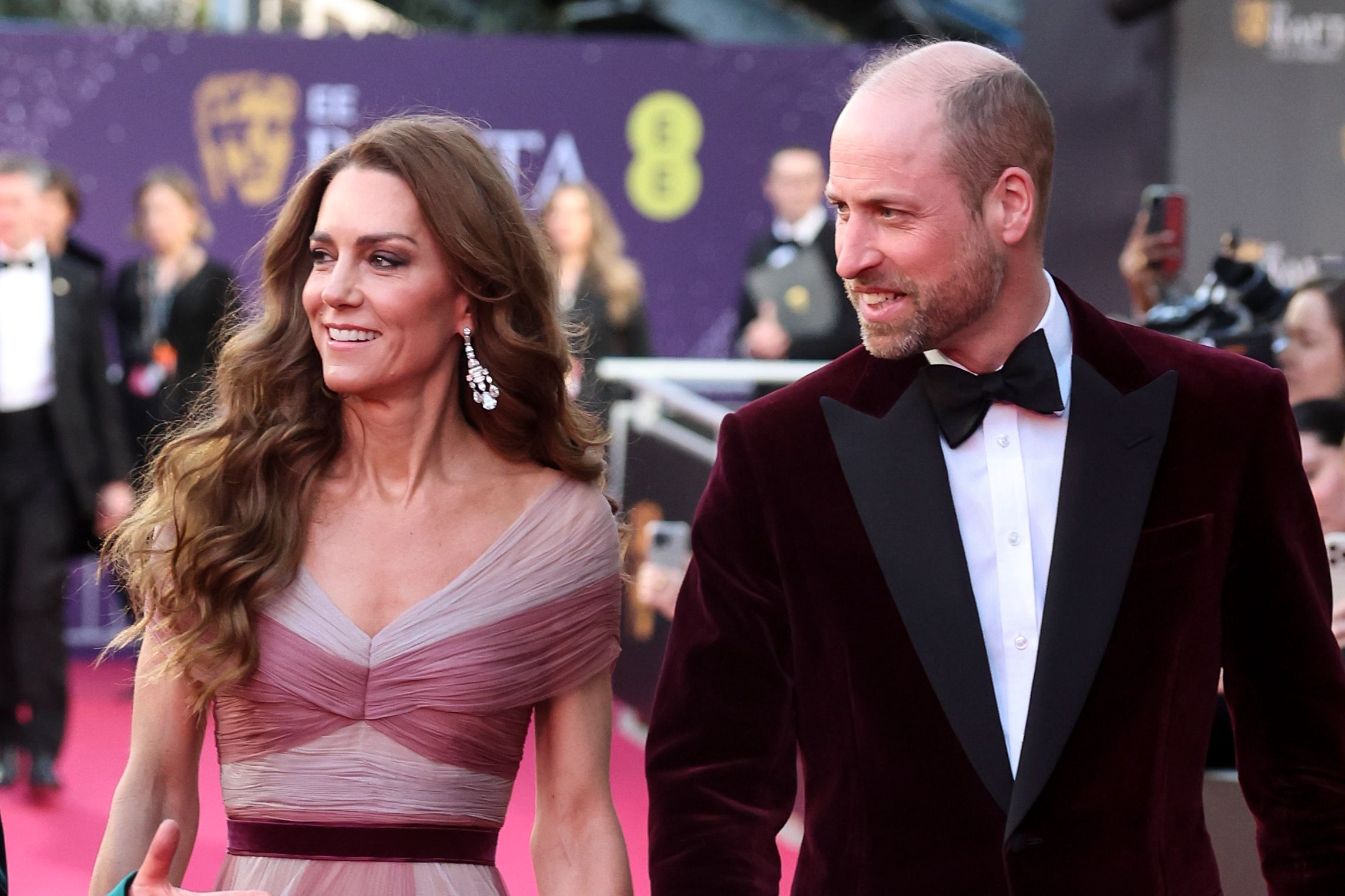 Le prince et la princesse de Galles assistent aux EE BAFTA Film Awards