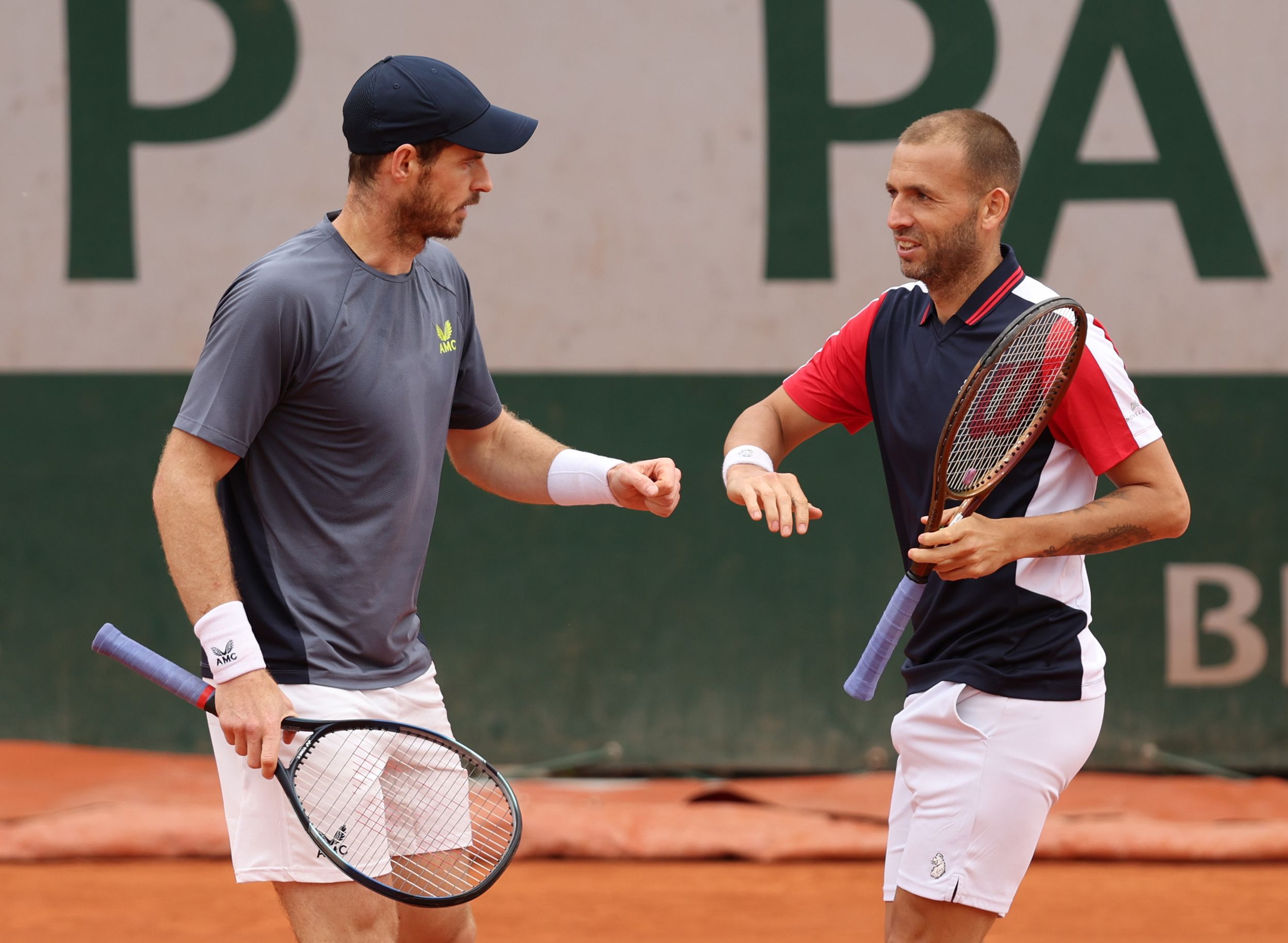 Andy Murray with Dan Evans