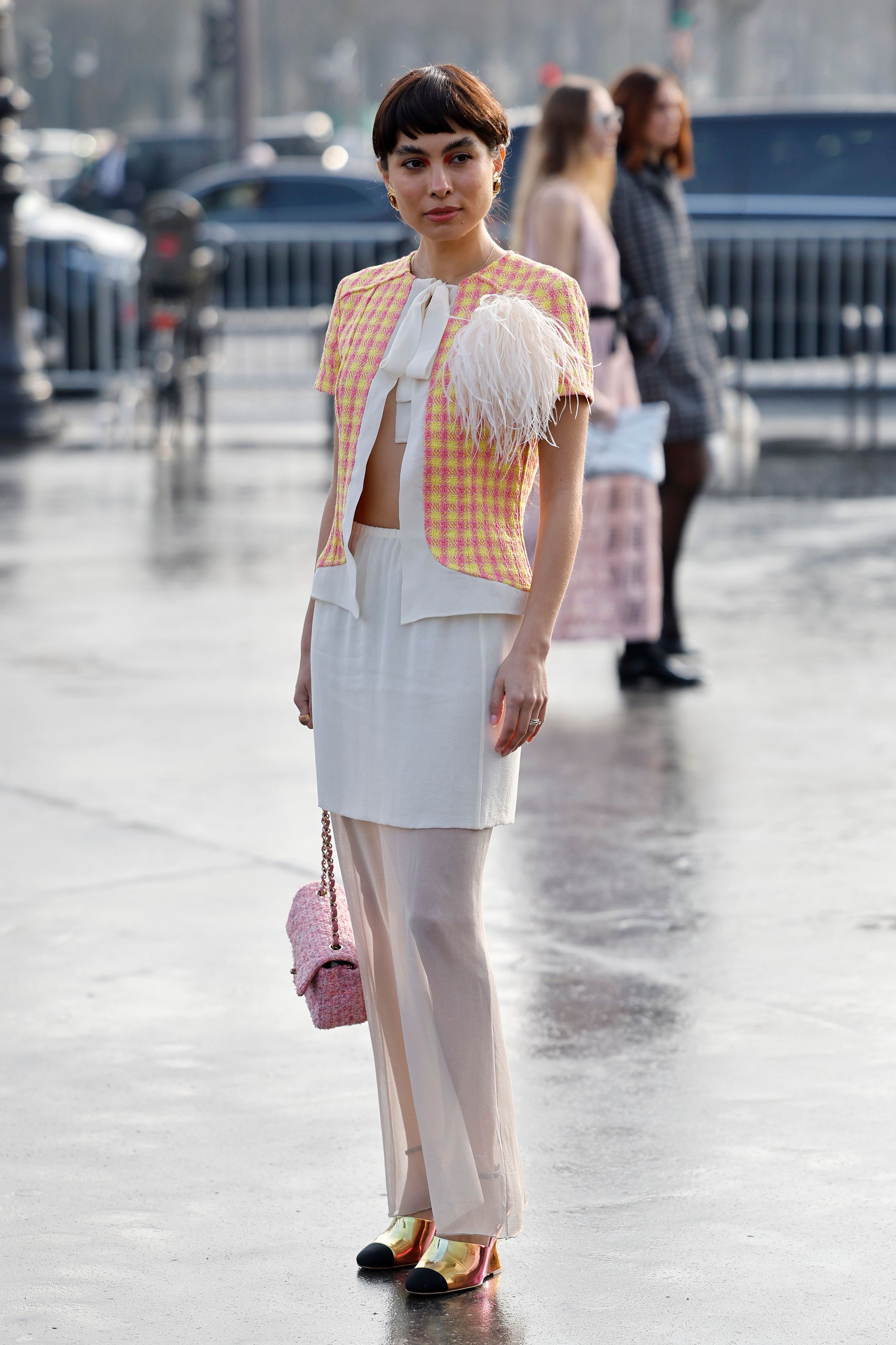 Fer Millan Delaurier wears pastel Chanel in Paris
