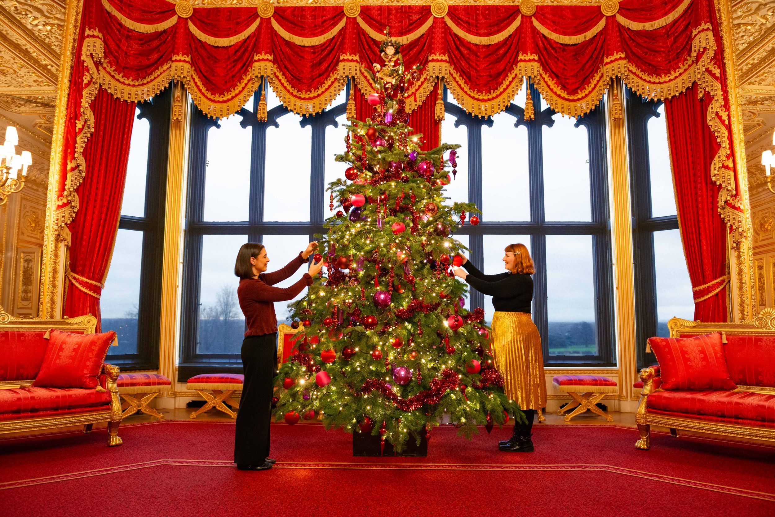 The tree in the Crimson Drawing Room
