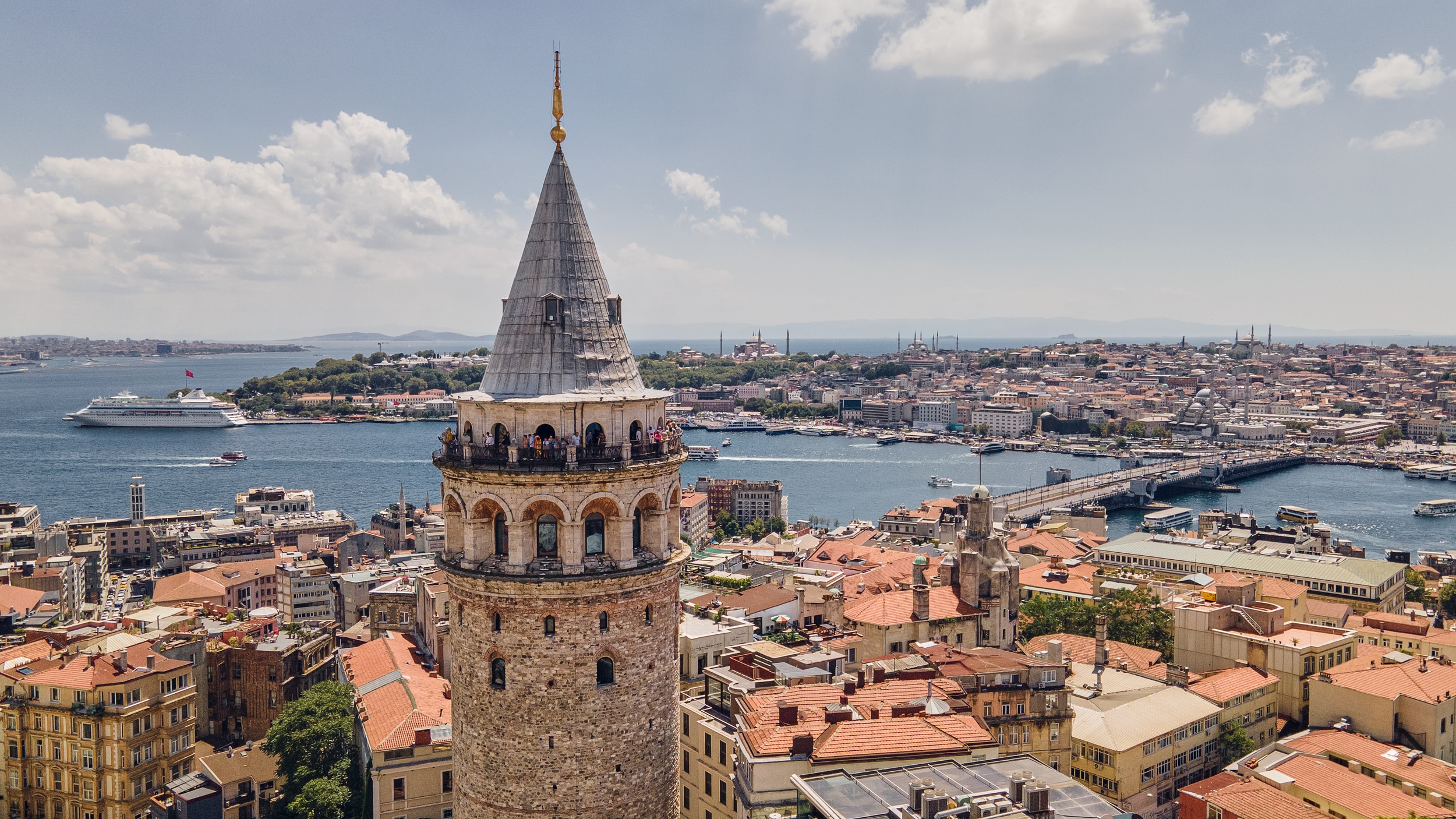 Aerial shot of Istanbul skyline