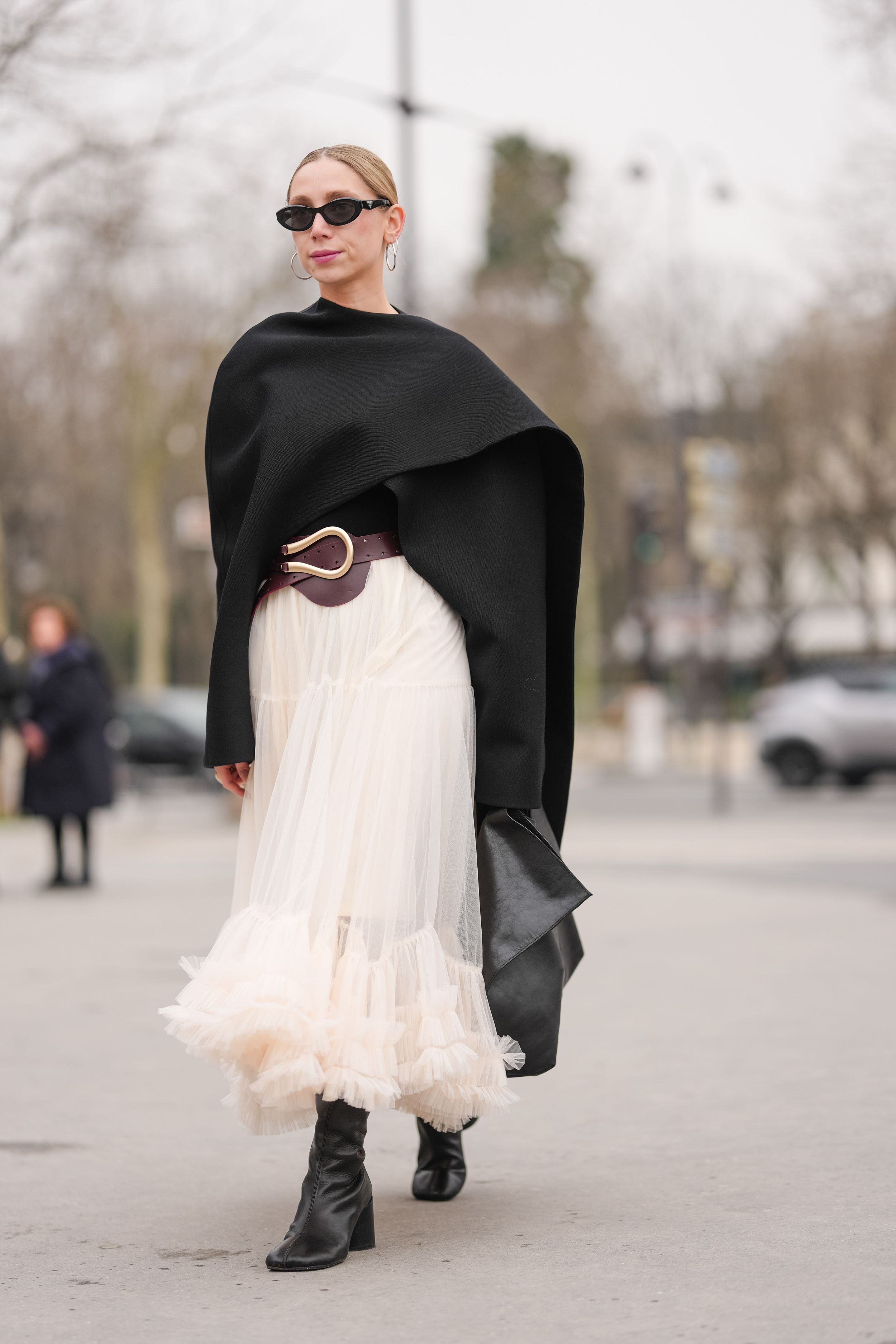 Spotted outside the Chanel show in Paris