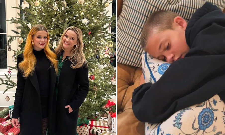 Reese Witherspoon and Ava Phillipe and Tennessee sleeping